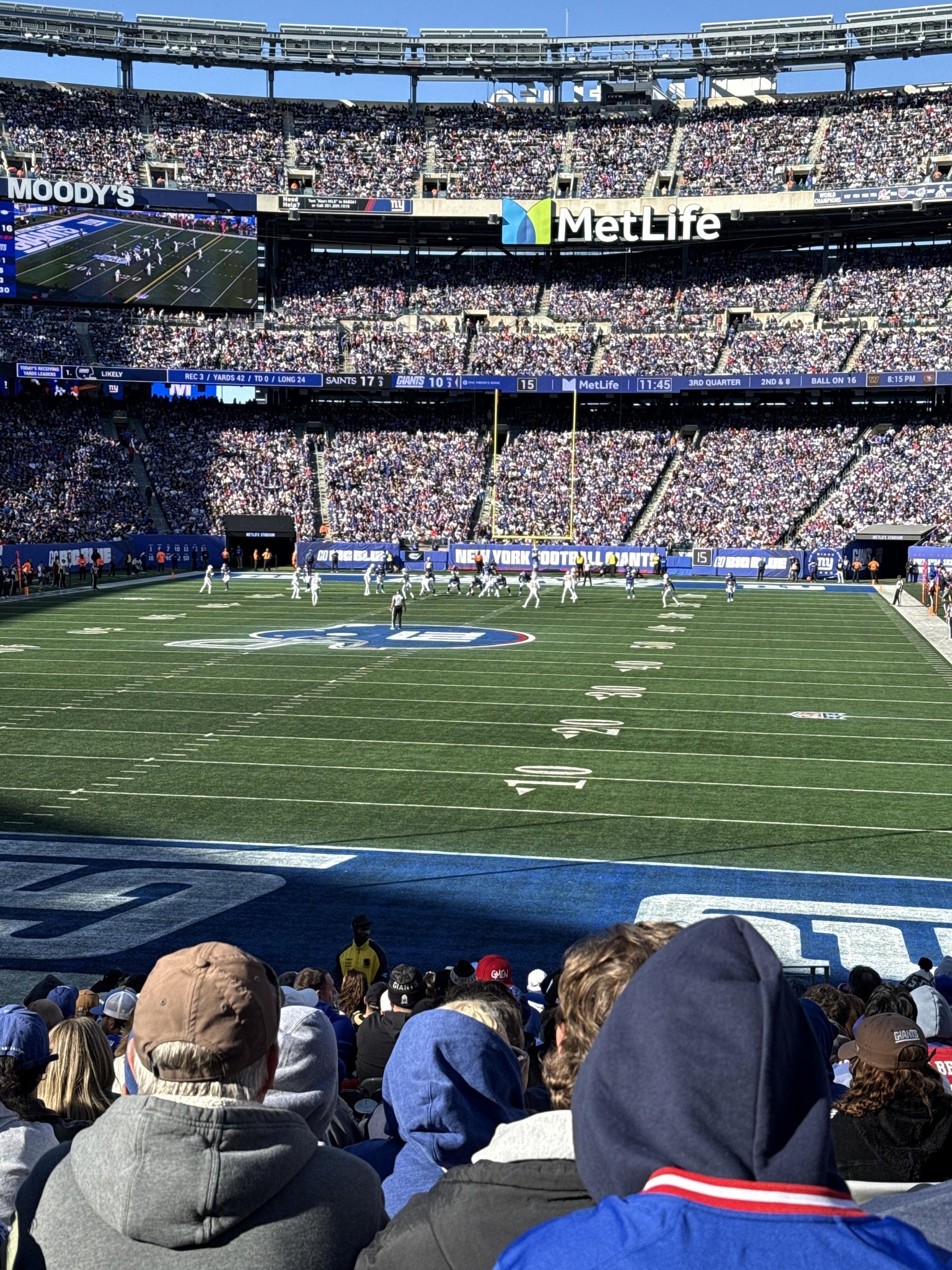 Real Fan View taken from Section 124 at MetLife Stadium by Laurie  J