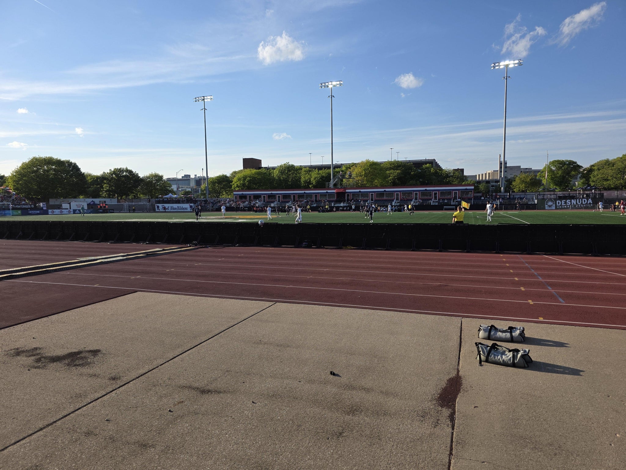 Real Fan View taken from Section 7 at Michael A. Carroll Track and Soccer Stadium by Romell W