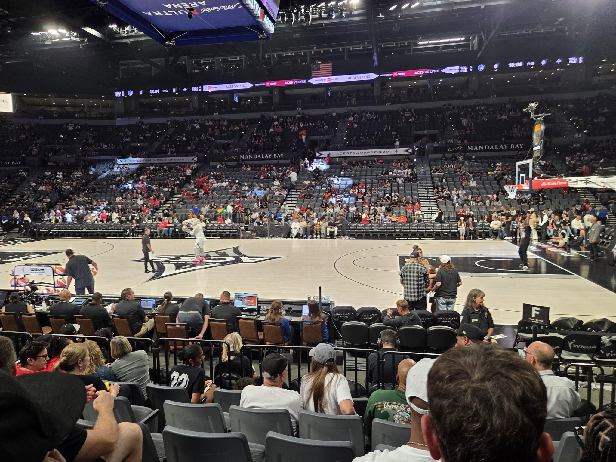 Real Fan View taken from Section 120 at Michelob ULTRA Arena at Mandalay Bay Resort & Casino by Jaime G