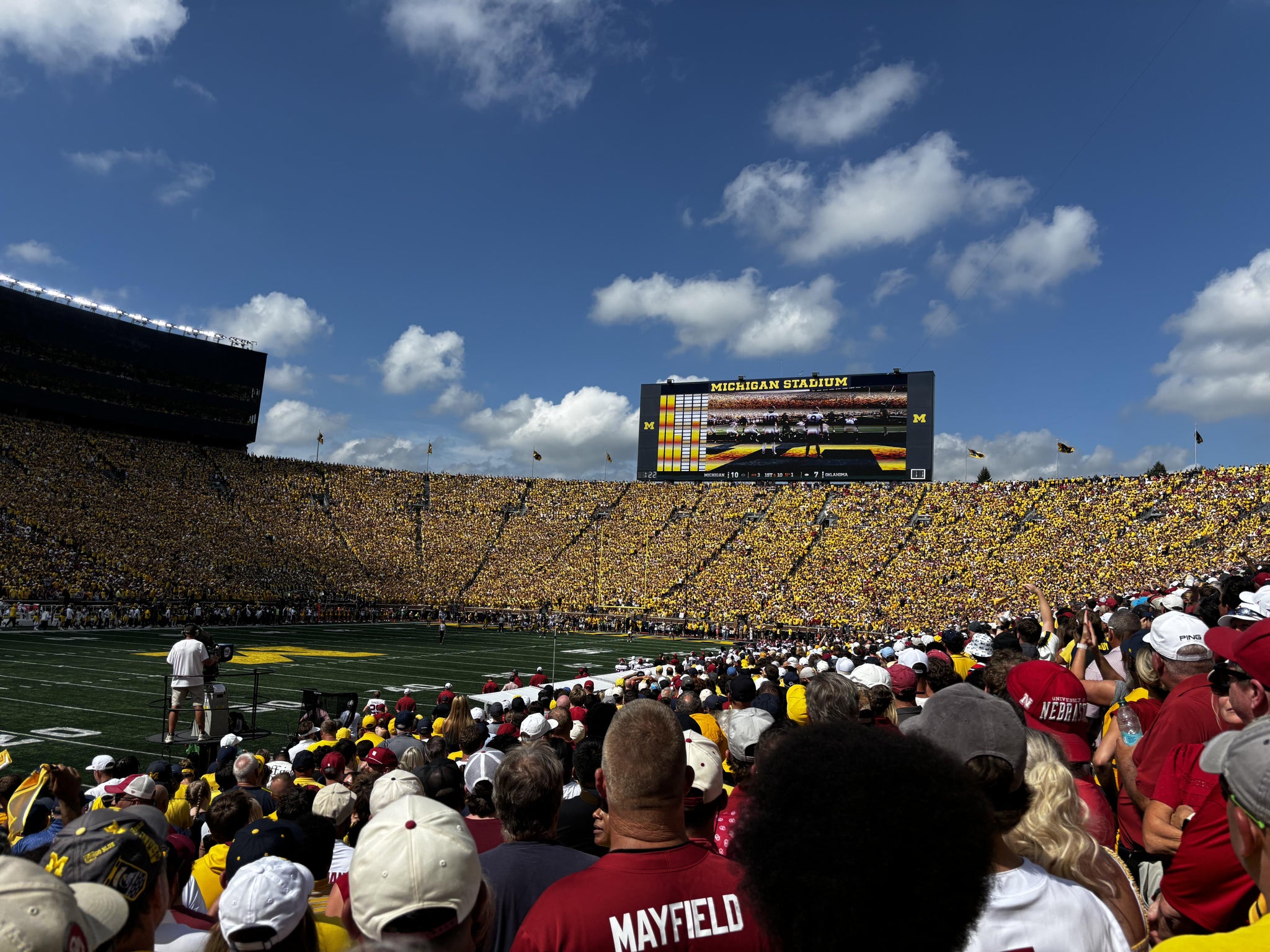 Real Fan View taken from Section 6 at Michigan Stadium by Paul S