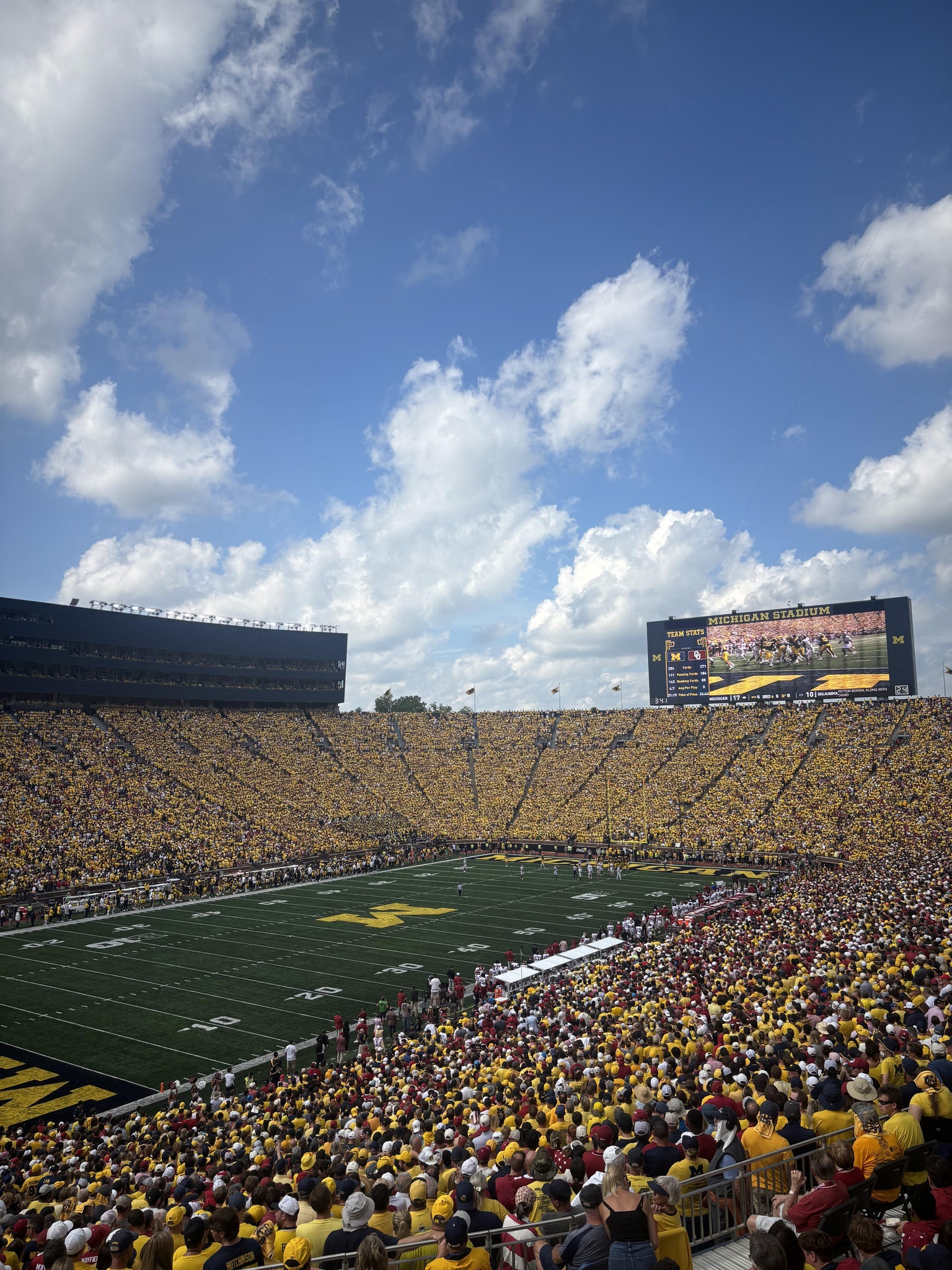 Real Fan View taken from Section 7 at Michigan Stadium by Joe L