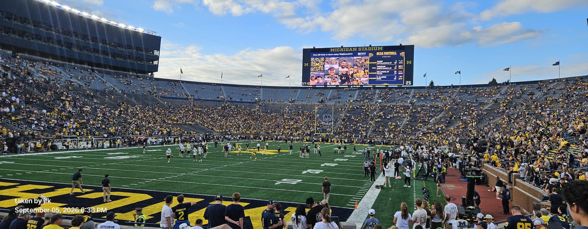 Real Fan View taken from Section 9 at Michigan Stadium by Jim K