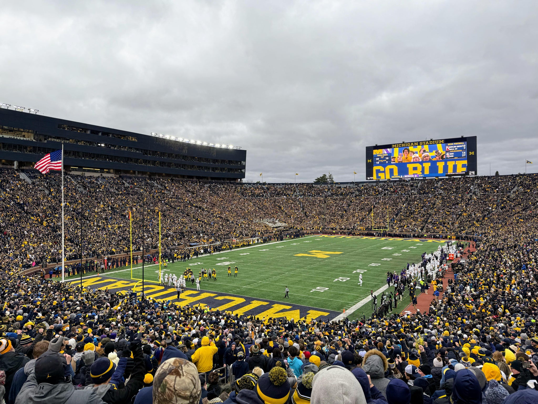 Real Fan View taken from Section 9 at Michigan Stadium by Jim W
