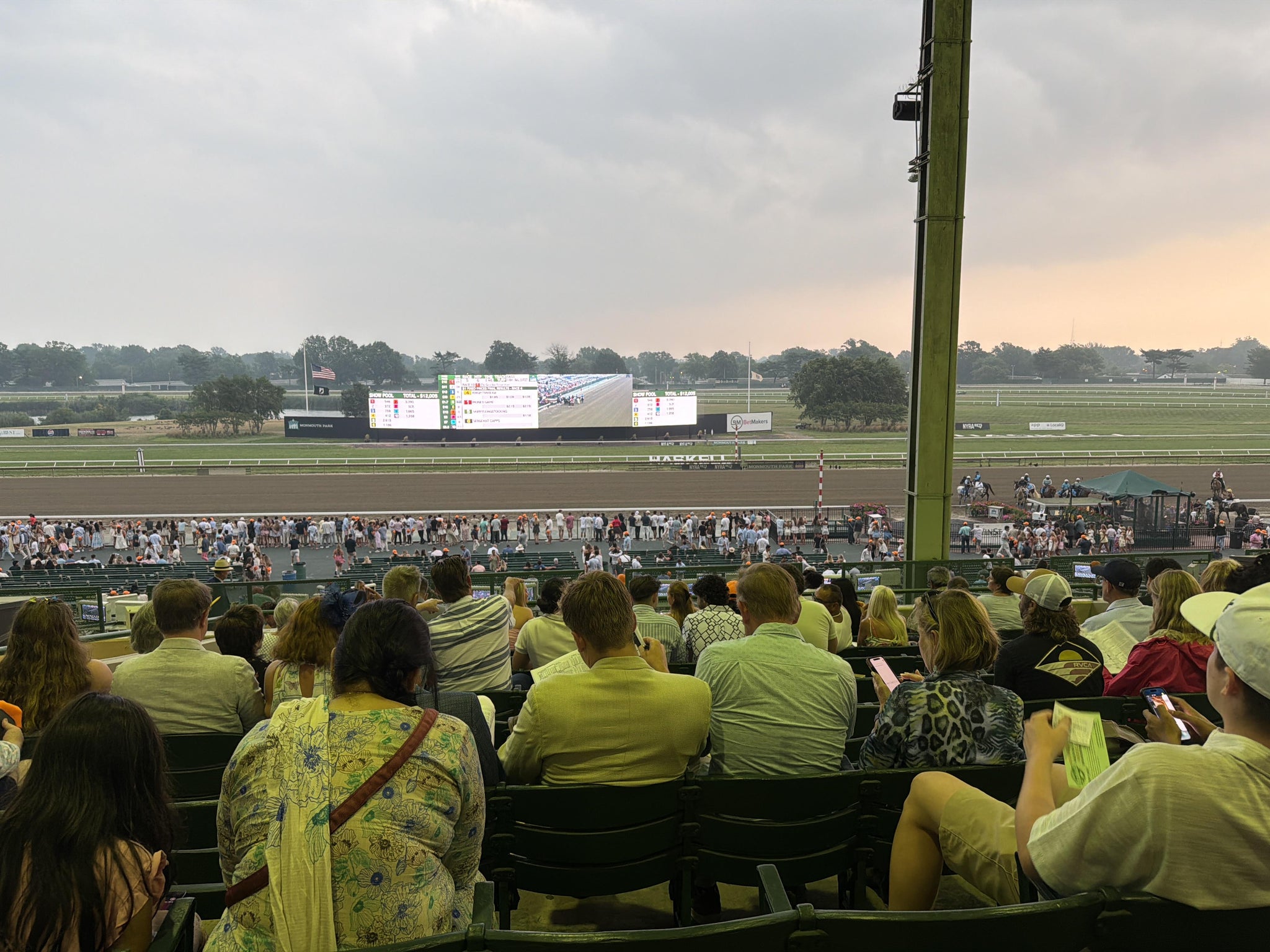 Real Fan View taken from Grandstand 2 at Monmouth Park by Ryan B