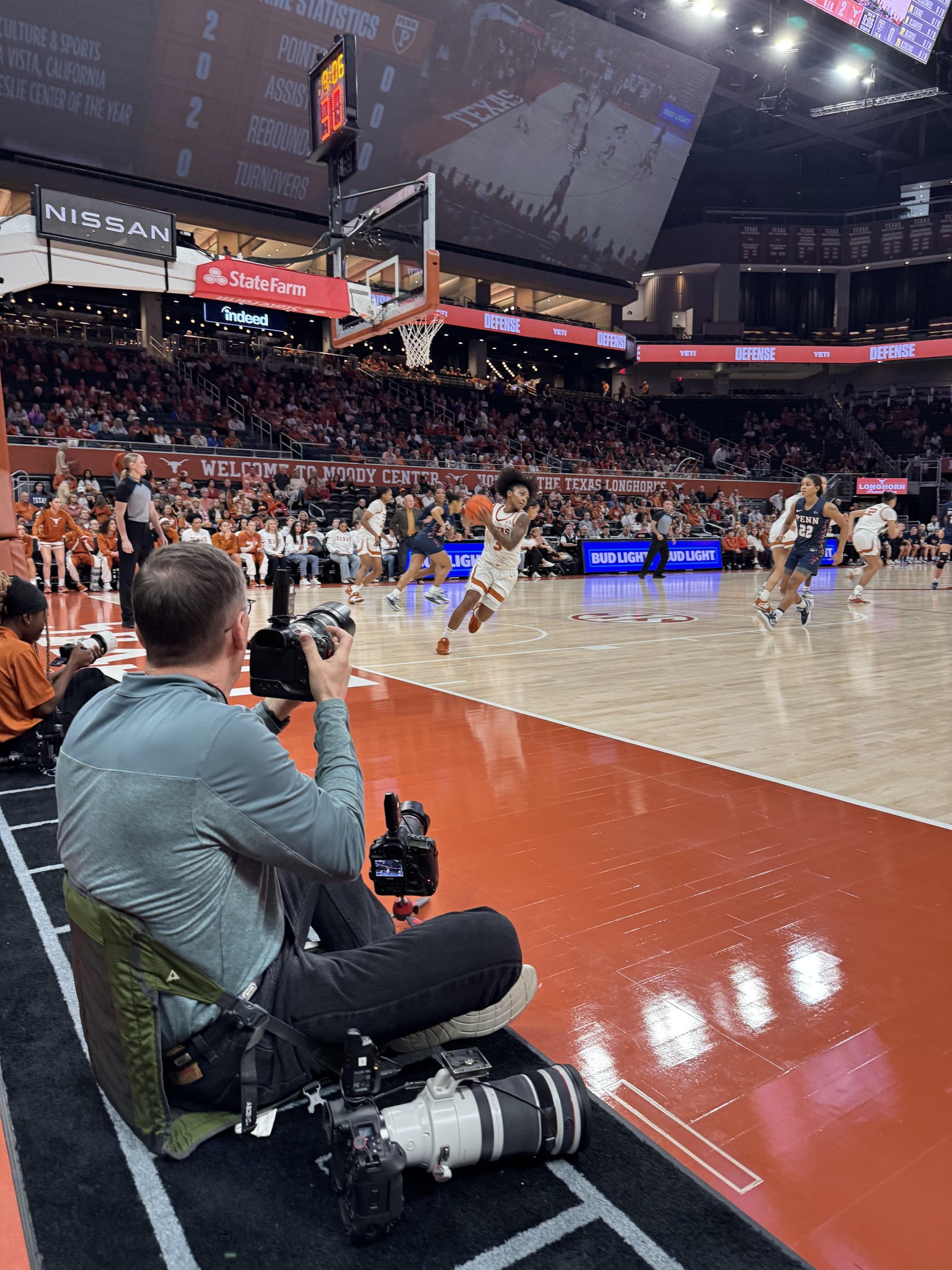 Real Fan View taken from Courtside East 1 at Moody Center ATX by Matt L