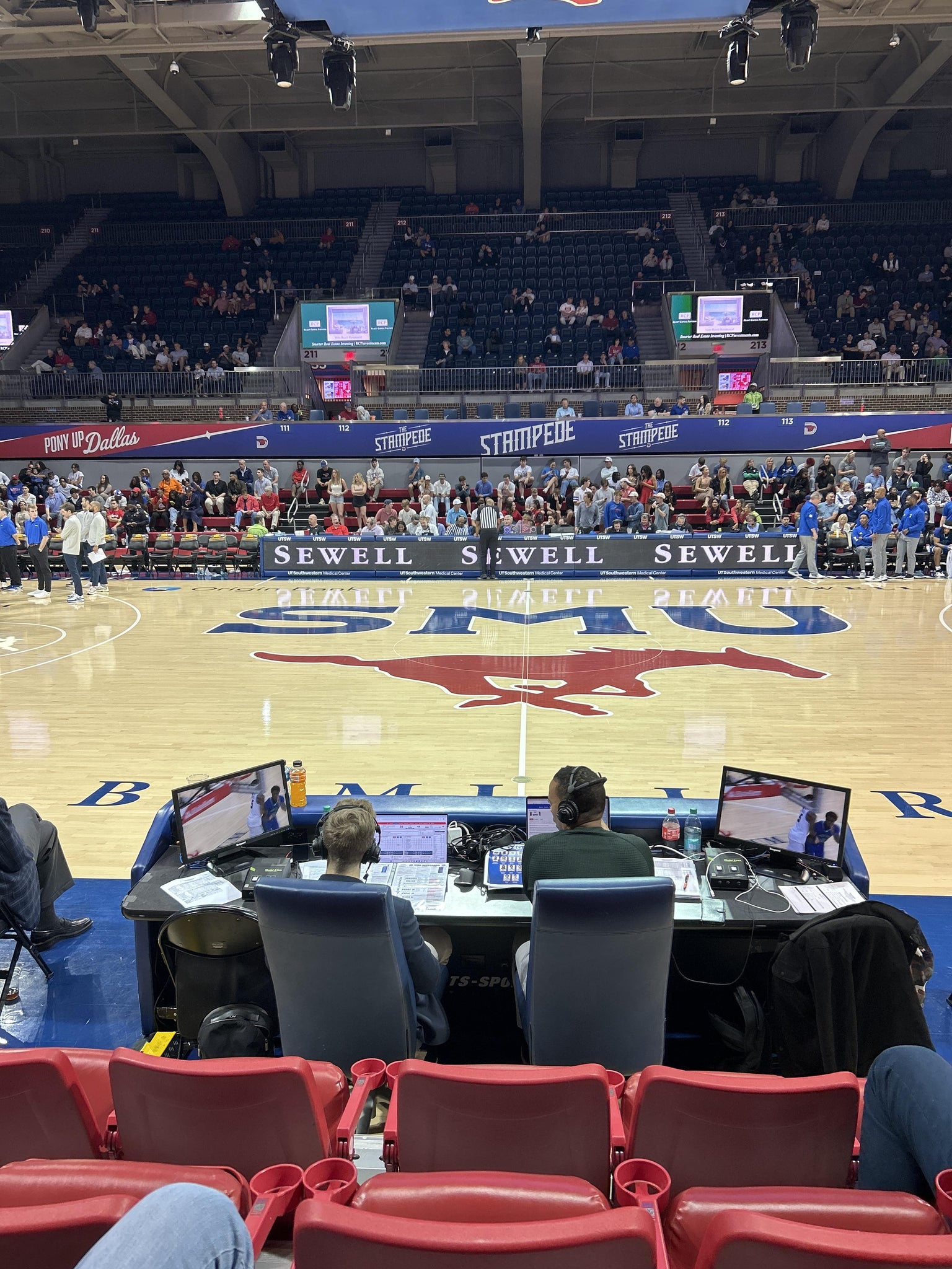 Real Fan View taken from Section 104 at Moody Coliseum by Edward K