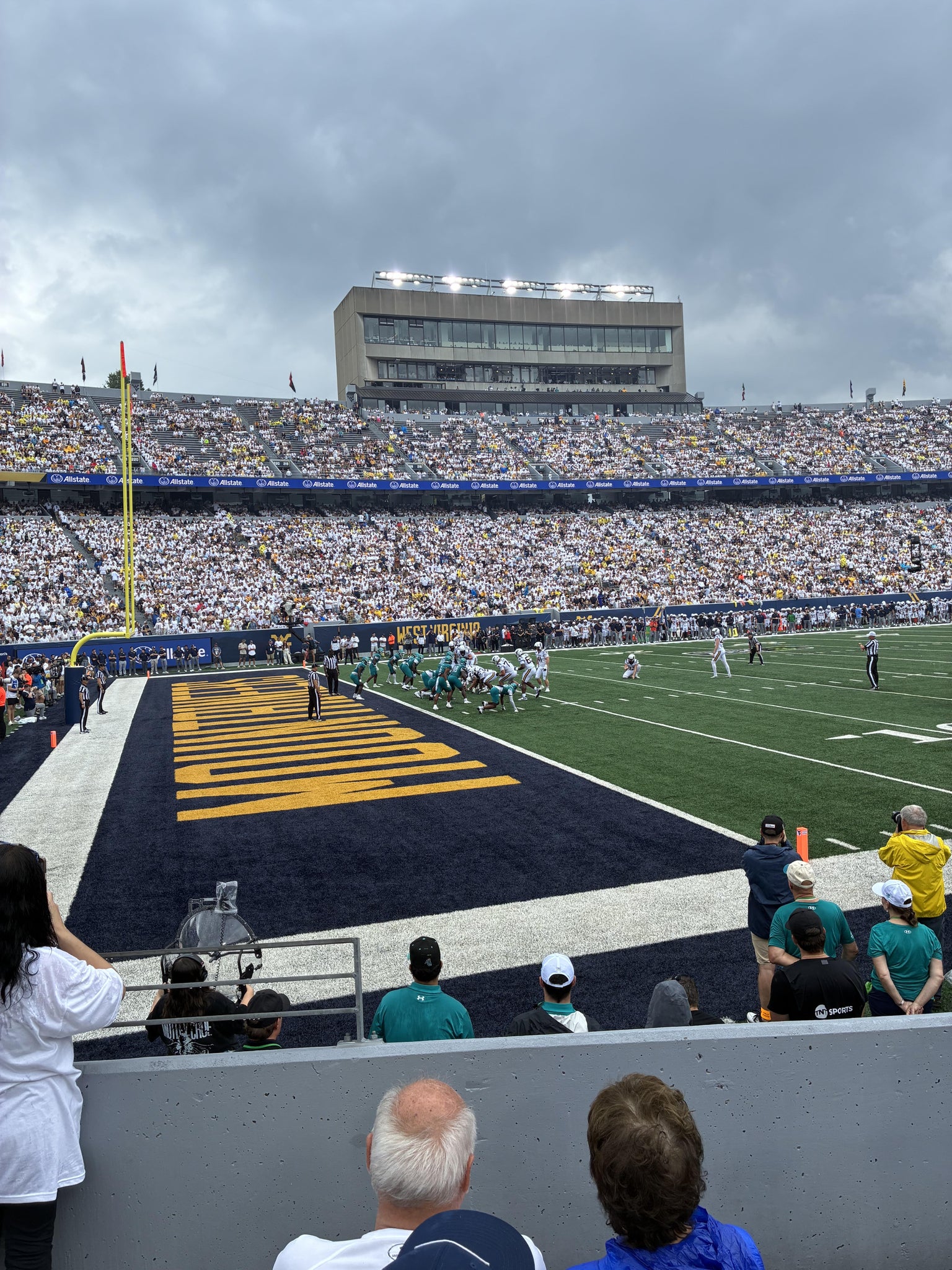 Real Fan View taken from Section 102 at Mountaineer Field at Milan Puskar Stadium by Jordan C