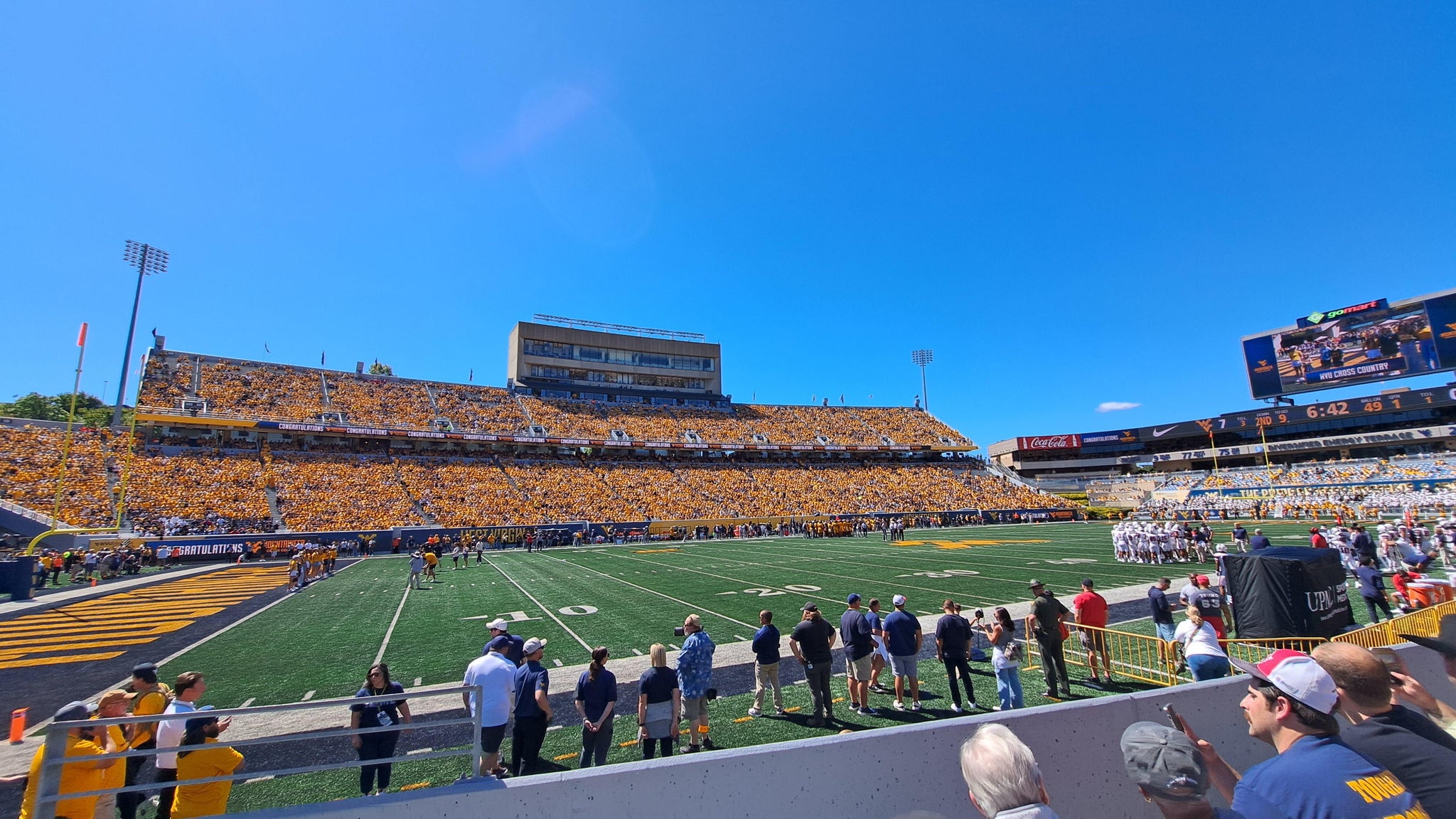 Real Fan View taken from Section 103 at Mountaineer Field at Milan Puskar Stadium by Brad C