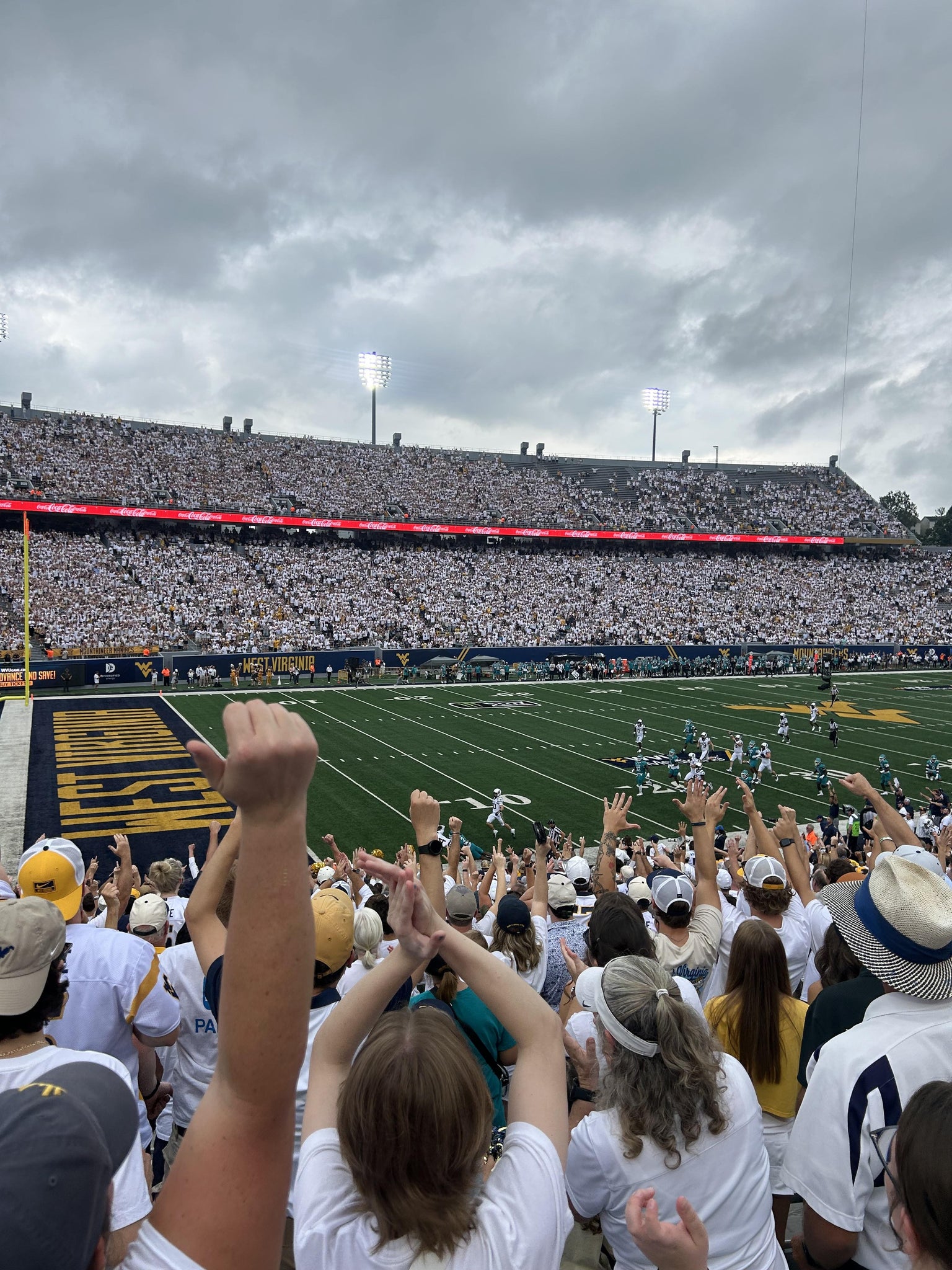 Real Fan View taken from Section 122 at Mountaineer Field at Milan Puskar Stadium by Shandie K