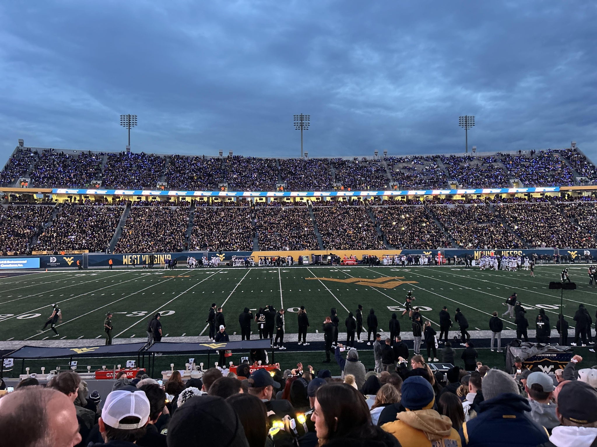 Real Fan View taken from Section 125 at Mountaineer Field at Milan Puskar Stadium by Montgomery T