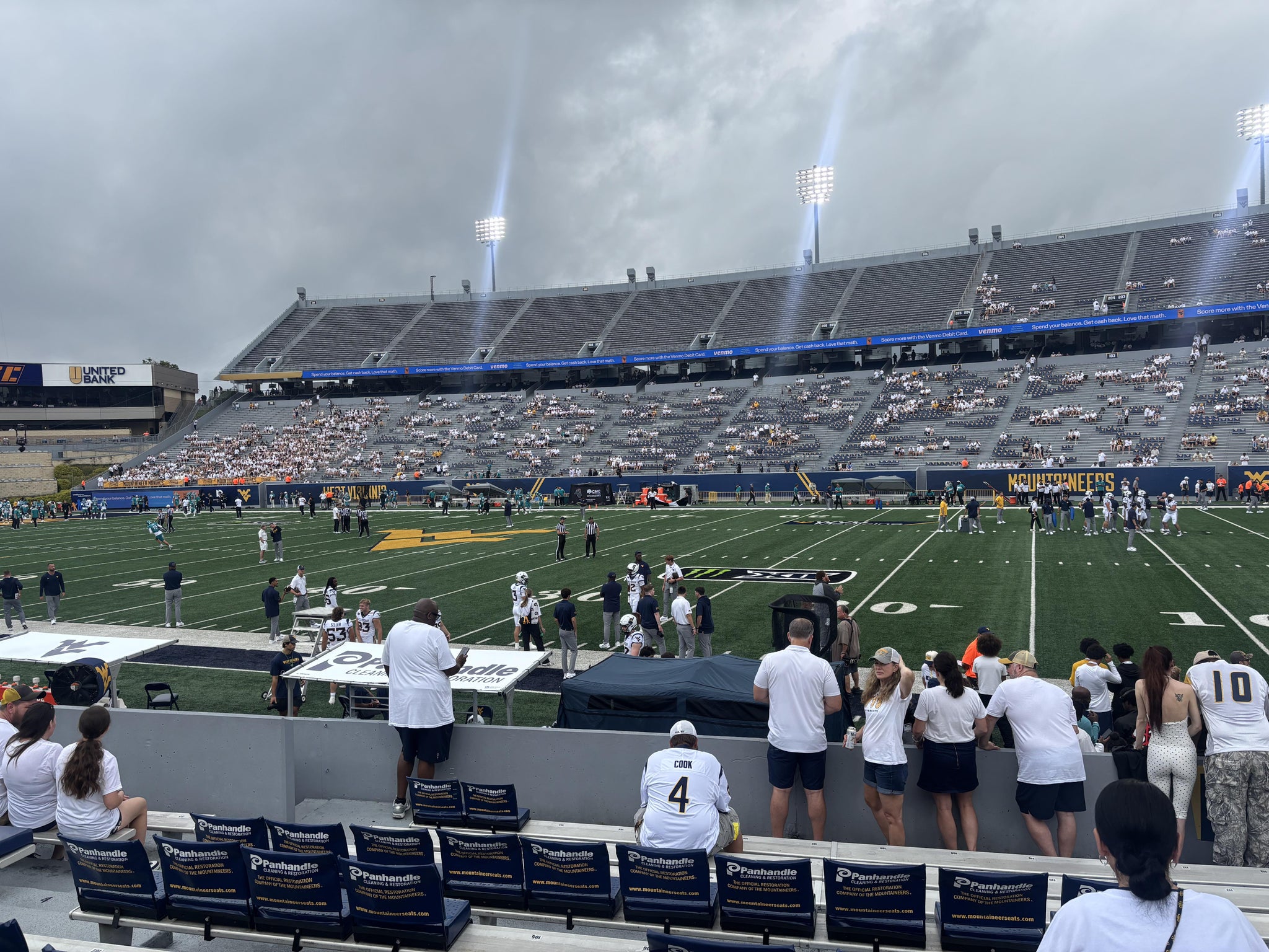 Real Fan View taken from Section 128 at Mountaineer Field at Milan Puskar Stadium by Jacob J