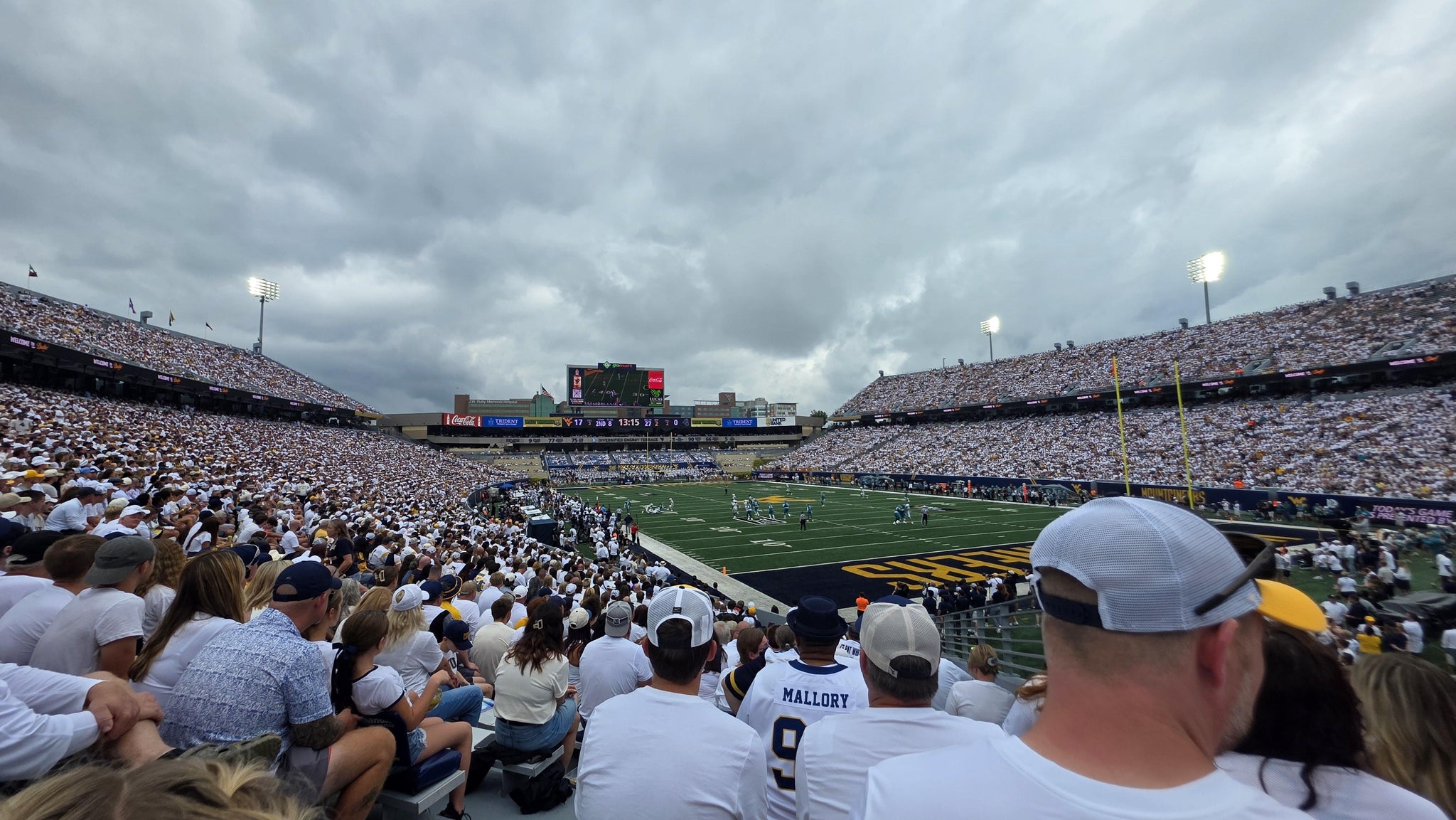 Real Fan View taken from Section 132 at Mountaineer Field at Milan Puskar Stadium by Tyler W