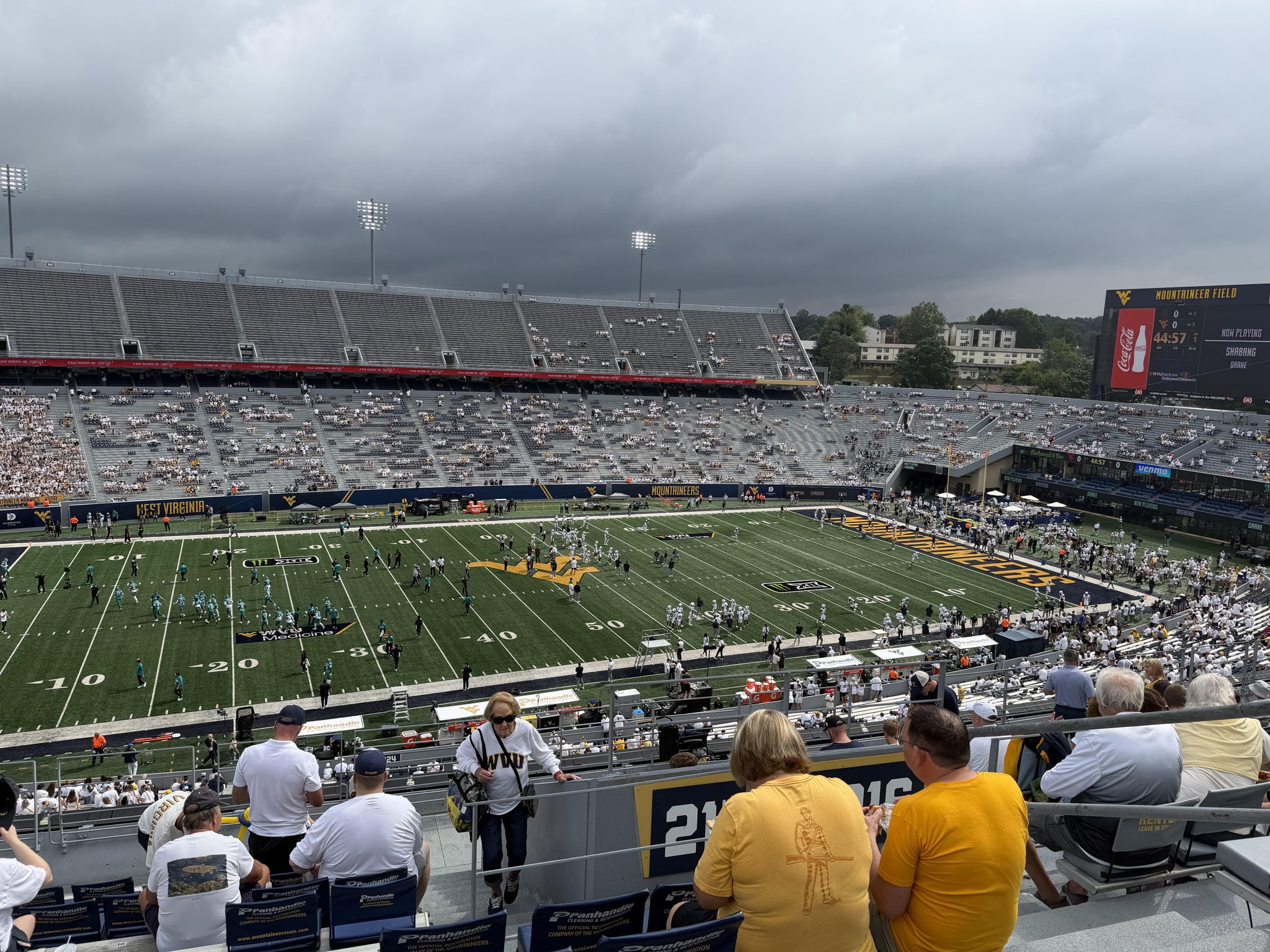 Real Fan View taken from Section 215 at Mountaineer Field at Milan Puskar Stadium by Trent J