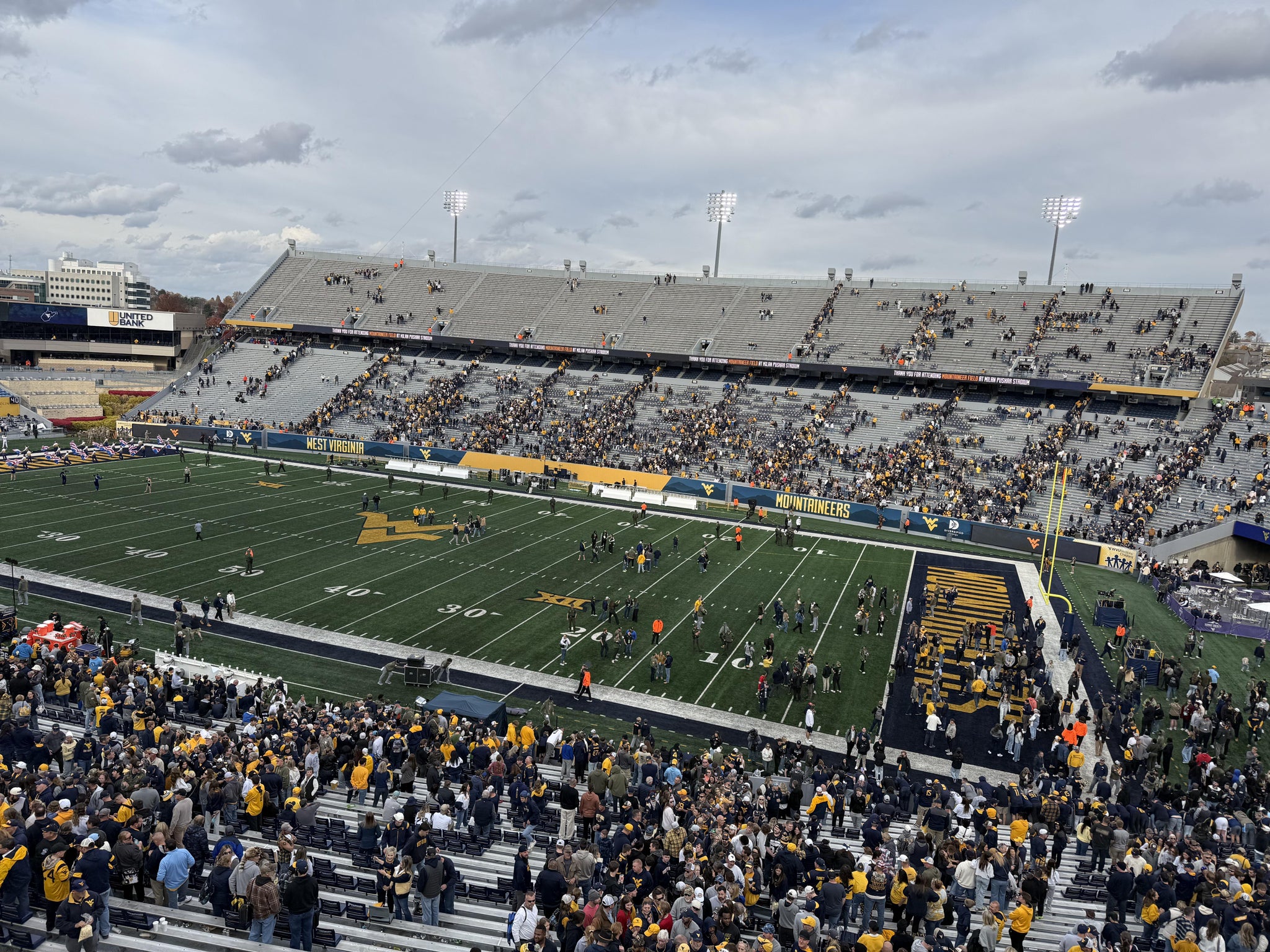 Real Fan View taken from Section 220 at Mountaineer Field at Milan Puskar Stadium by Melia M