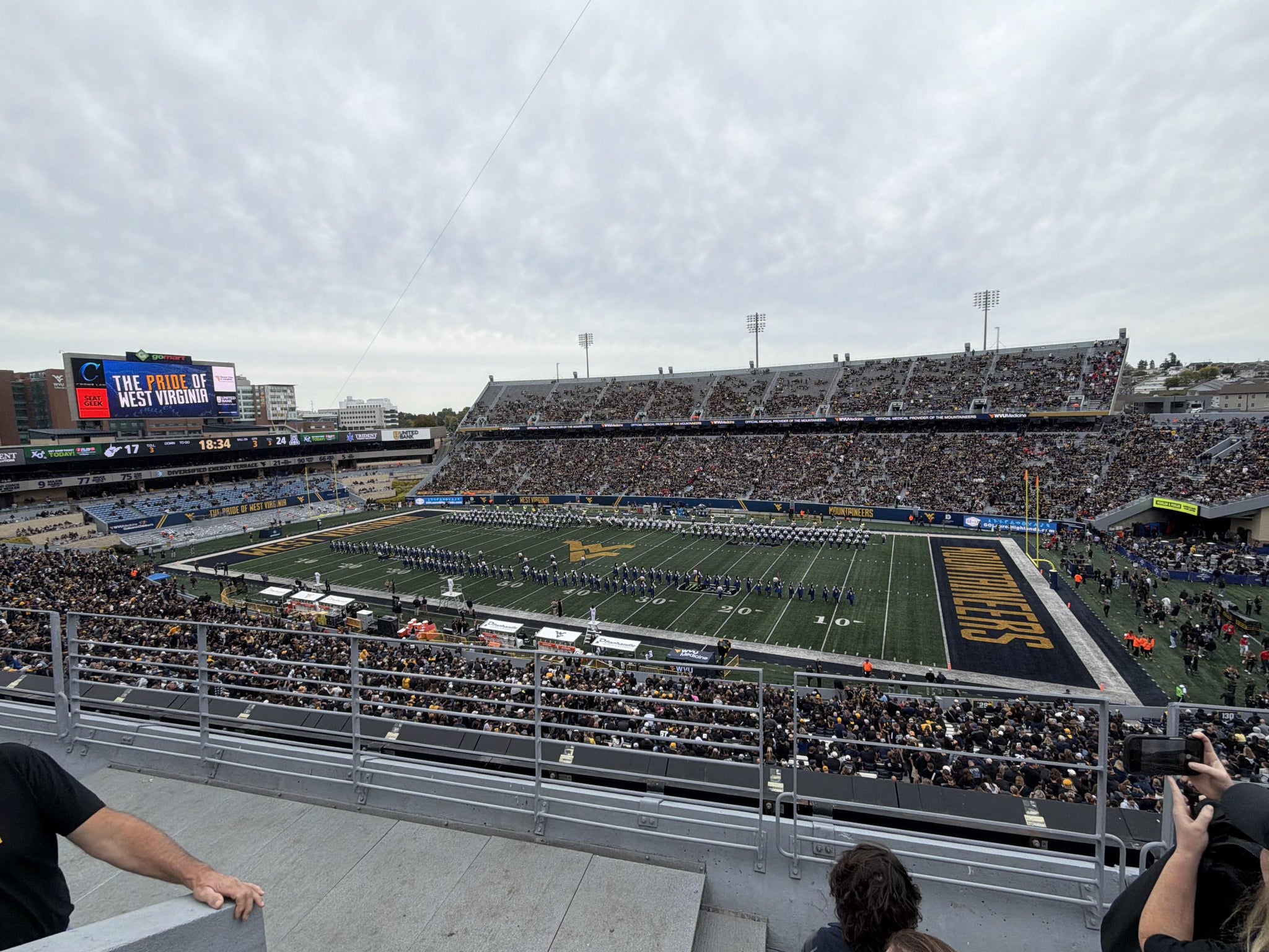 Real Fan View taken from Section 220 at Mountaineer Field at Milan Puskar Stadium by Dakota M