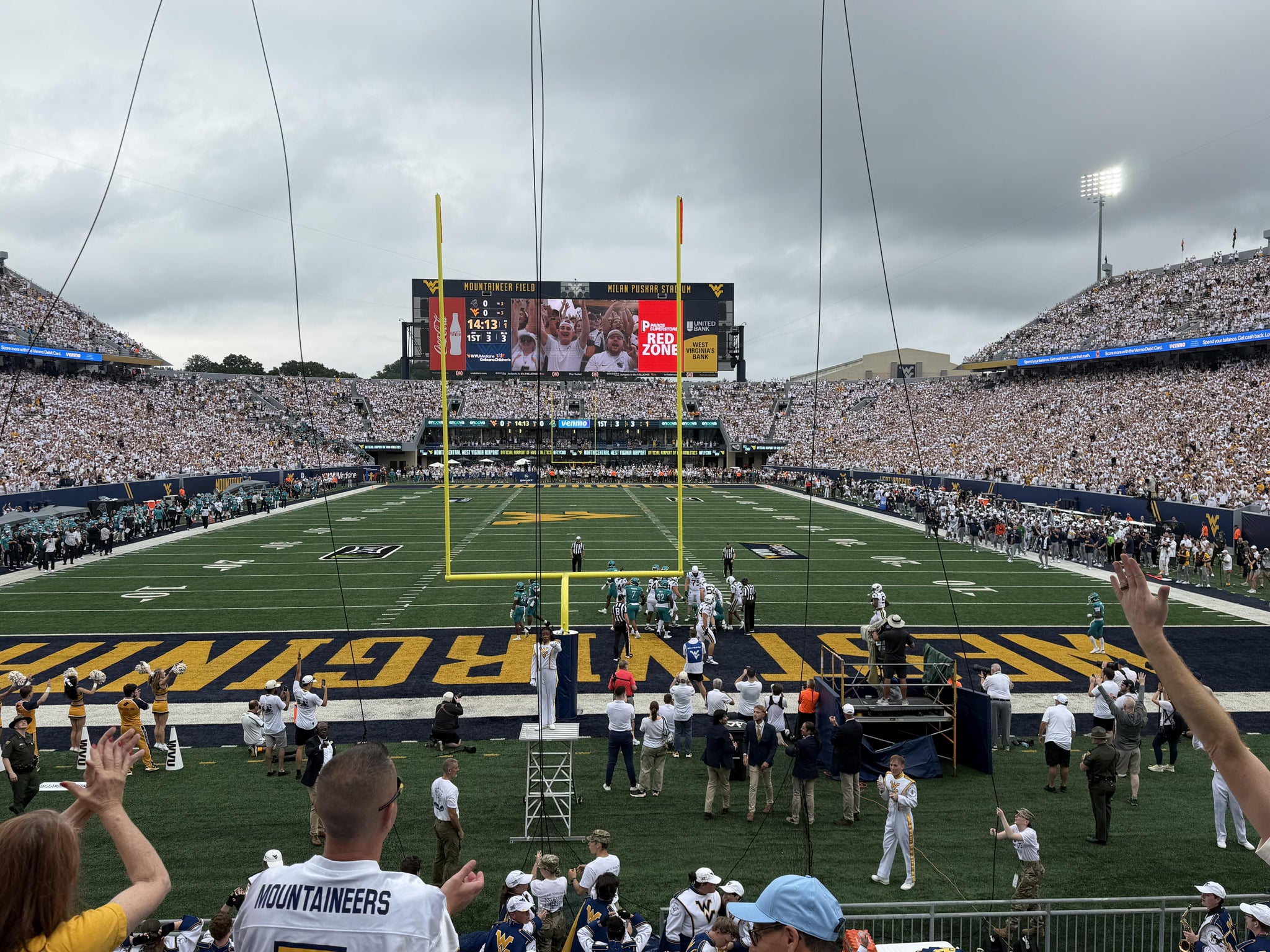 Real Fan View taken from Touchdown Terrace C at Mountaineer Field at Milan Puskar Stadium by Montgomery T