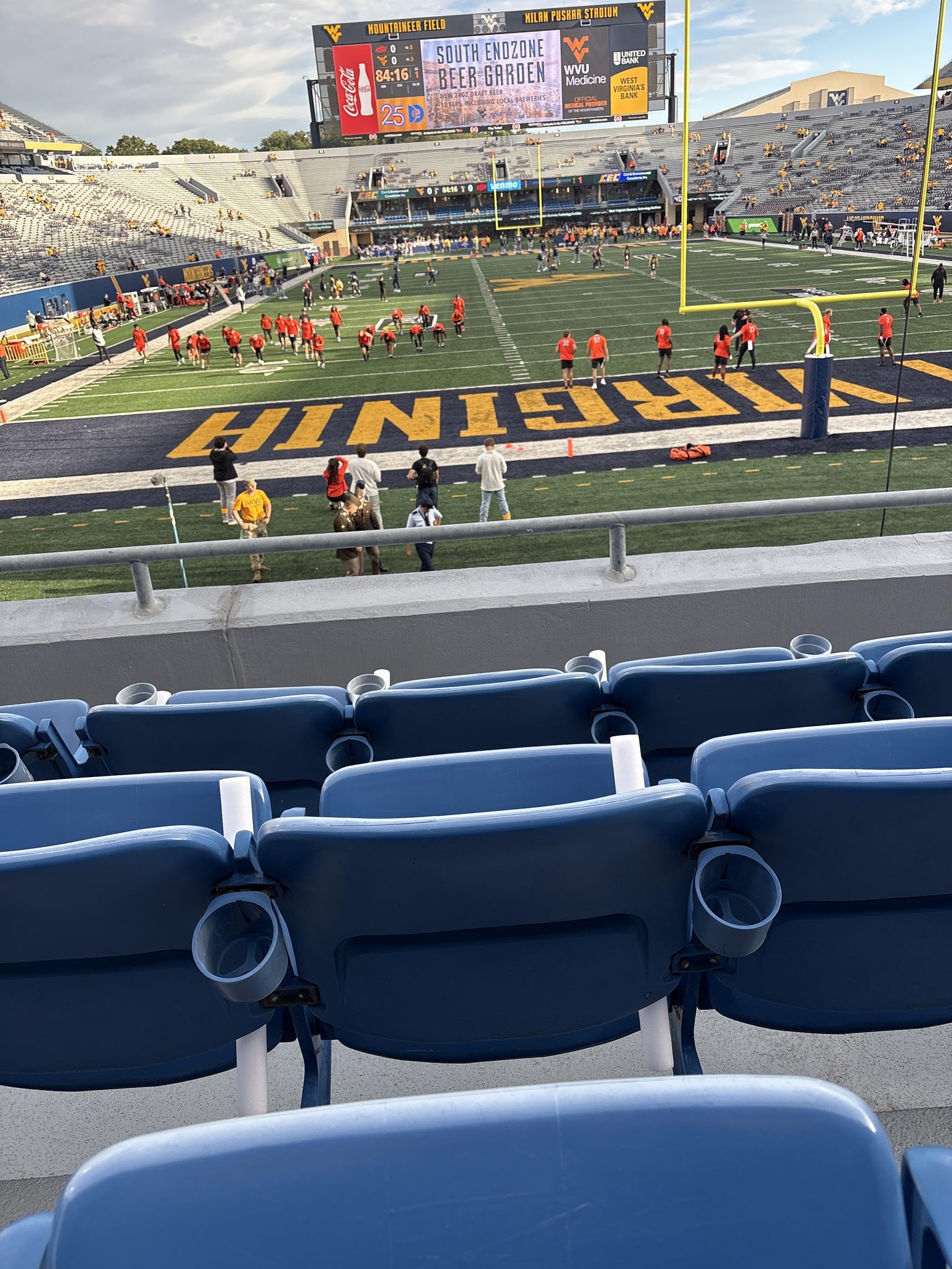 Real Fan View taken from Touchdown Terrace D at Mountaineer Field at Milan Puskar Stadium by Isaac M