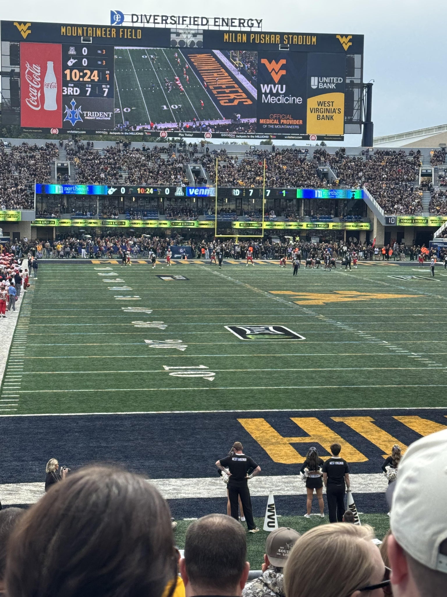 Real Fan View taken from Touchdown Terrace E at Mountaineer Field at Milan Puskar Stadium by Daniel W