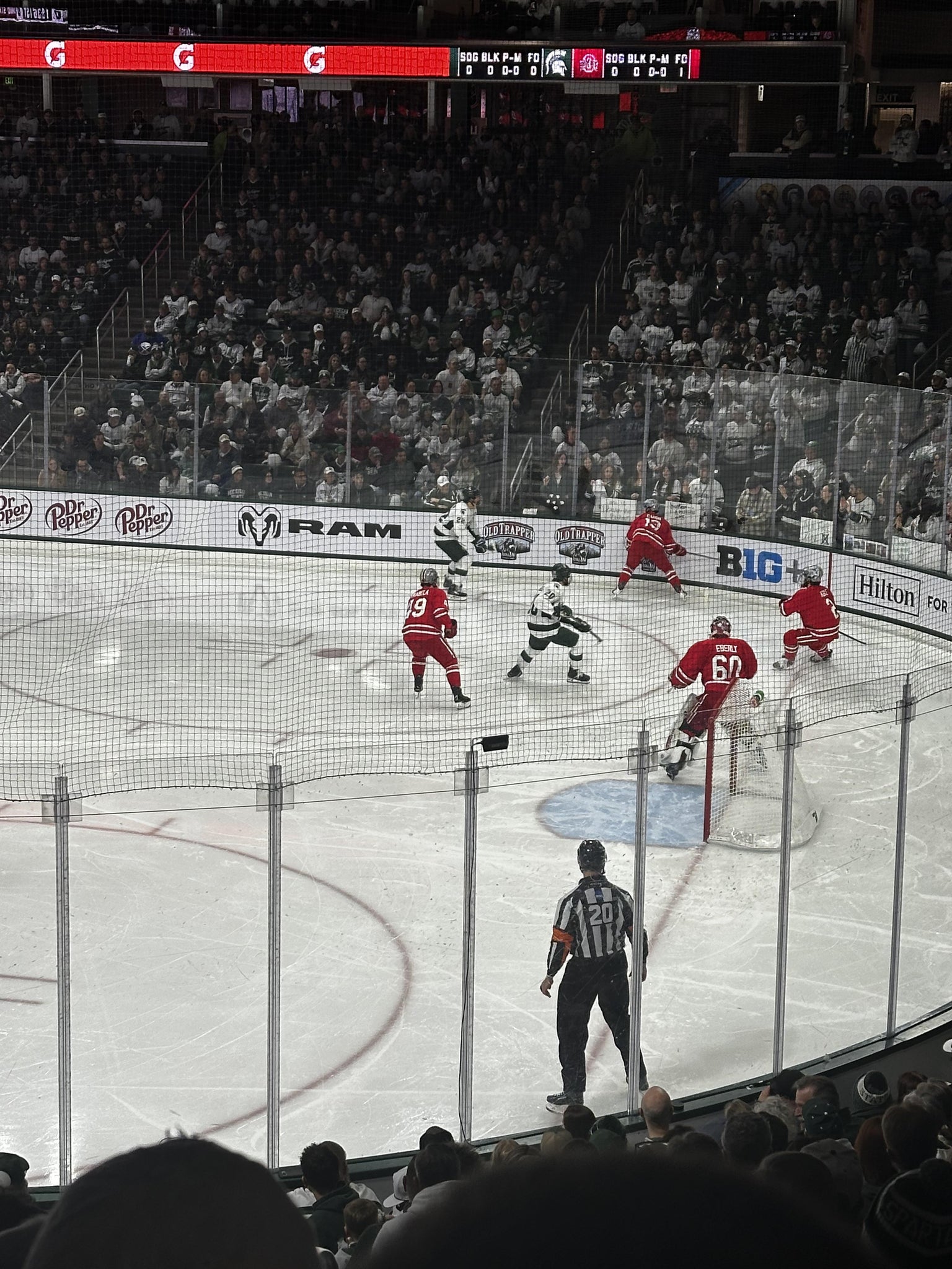 Real Fan View taken from Section F at Munn Ice Arena by Jim F