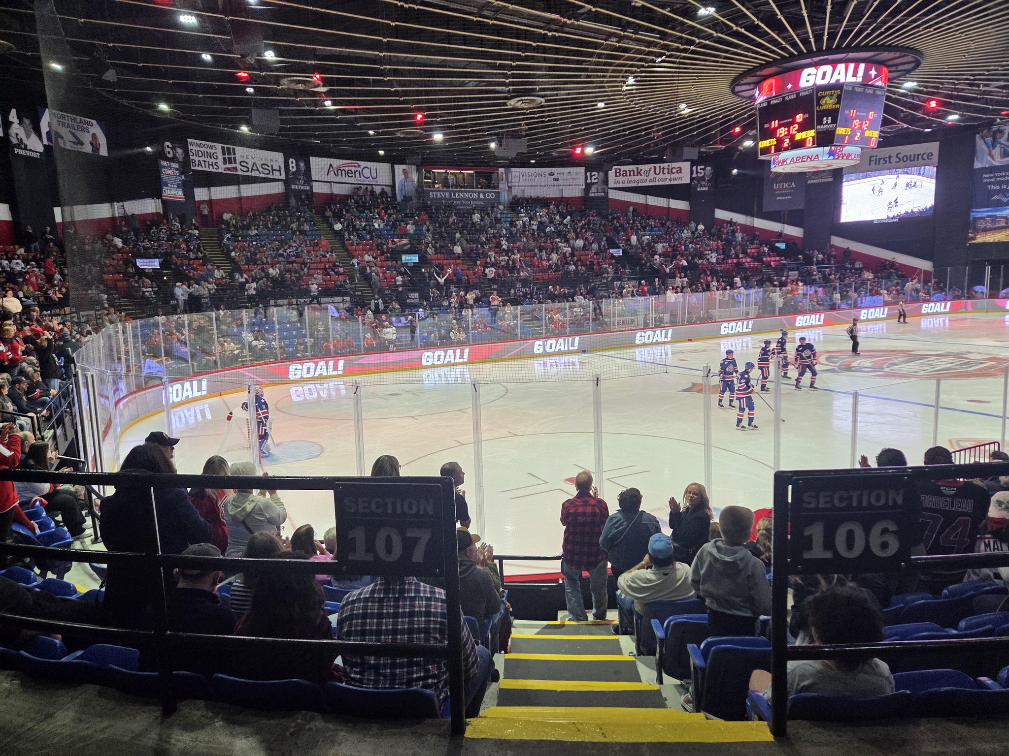 Real Fan View taken from Section 207 at NBT Bank Arena at Utica Memorial Auditorium by Tom D