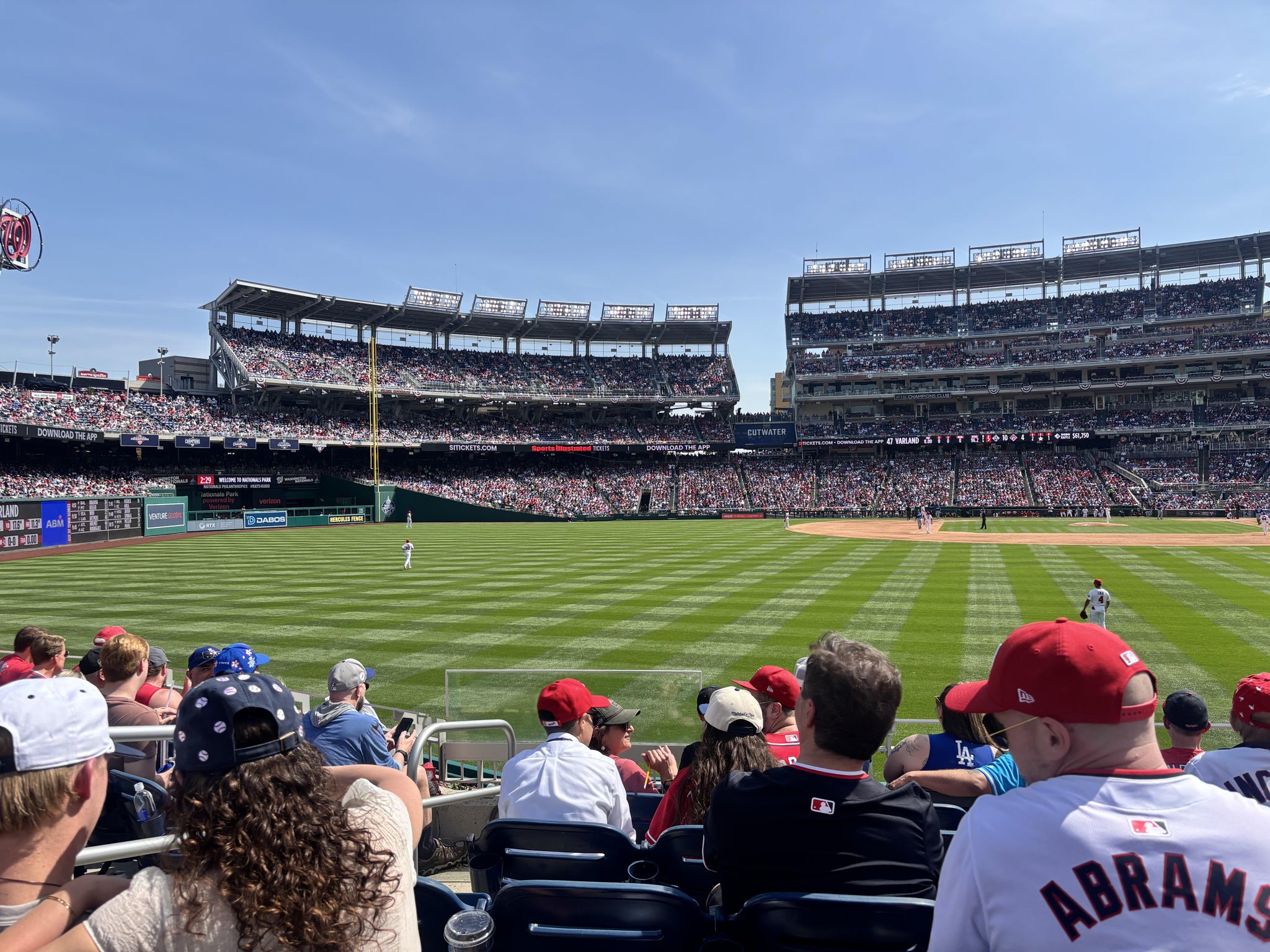 Real Fan View taken from Section 104 at Nationals Park by Teneille N