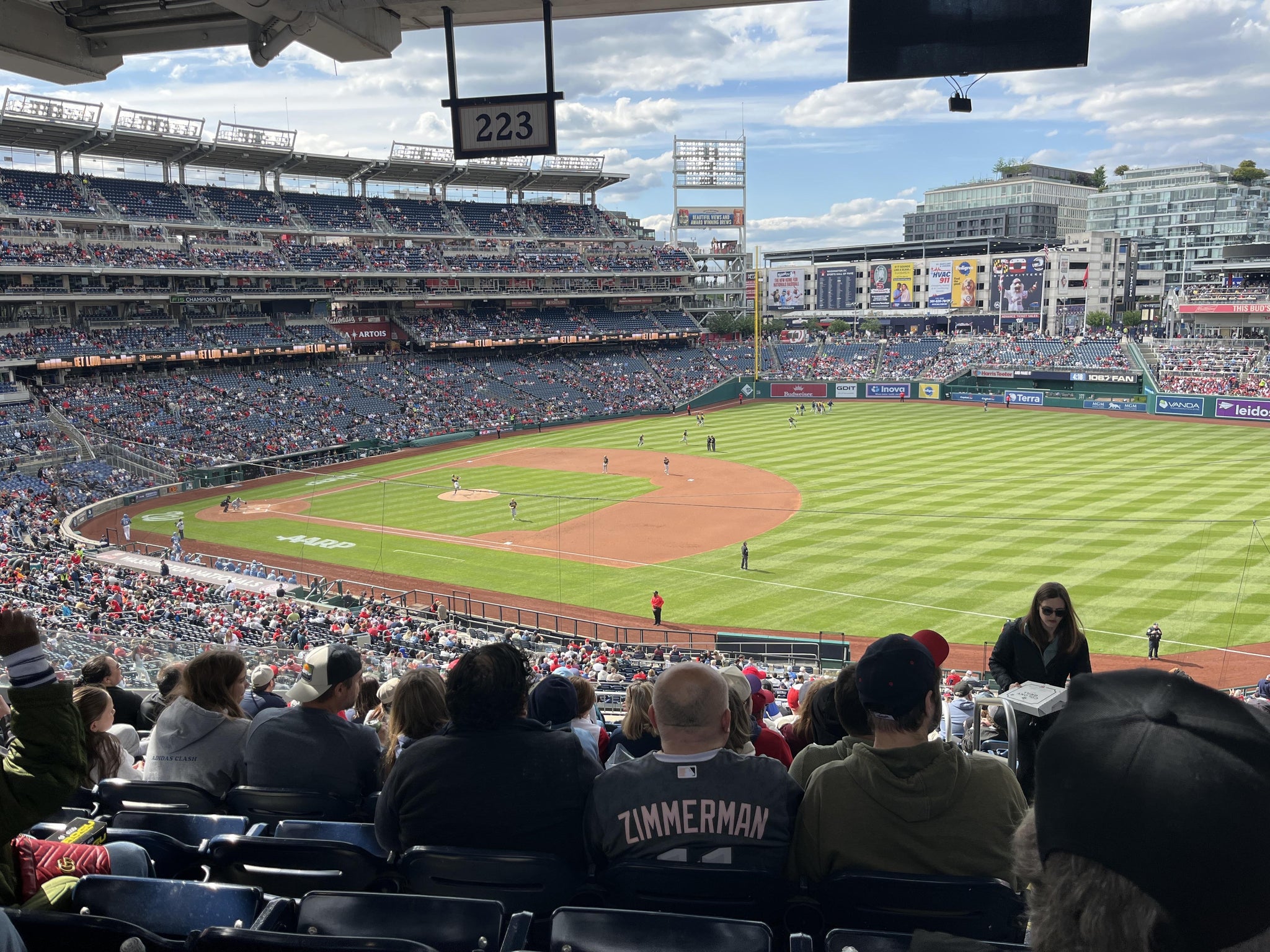 Real Fan View taken from Section 223 at Nationals Park by Jennifer K