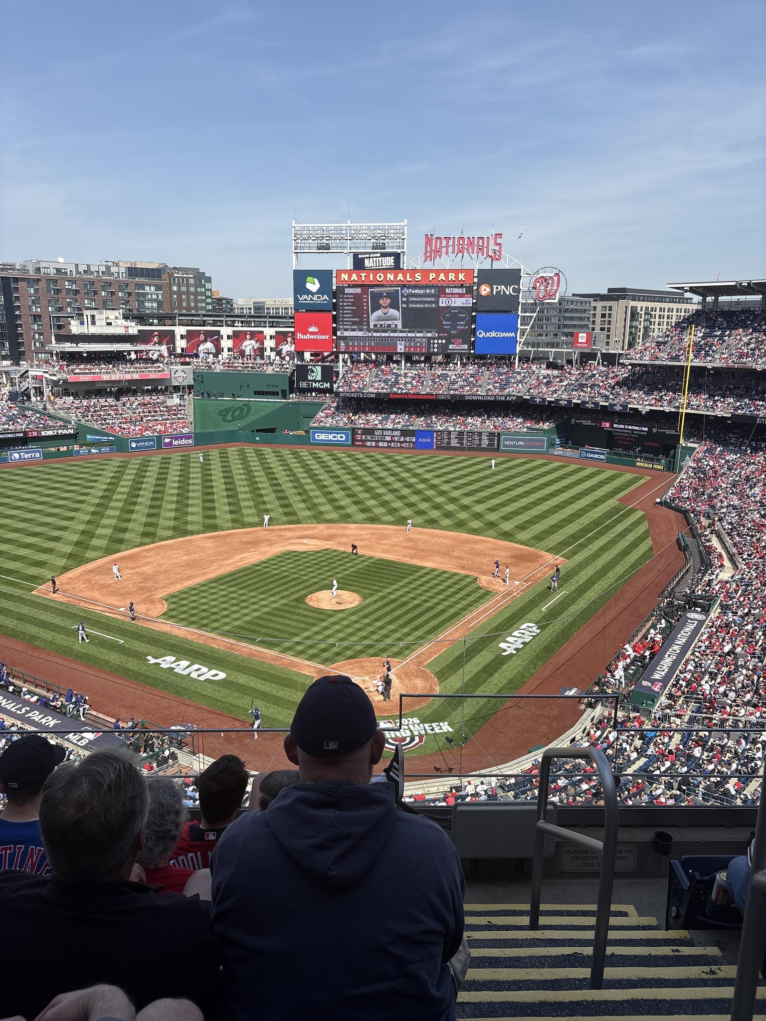 Real Fan View taken from Section 312 at Nationals Park by Leland D