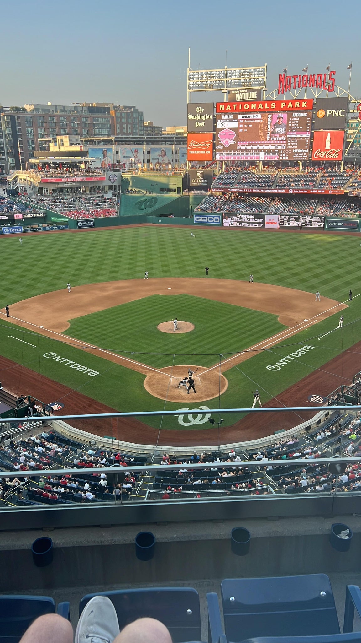 Real Fan View taken from Section 313 at Nationals Park by Javier B