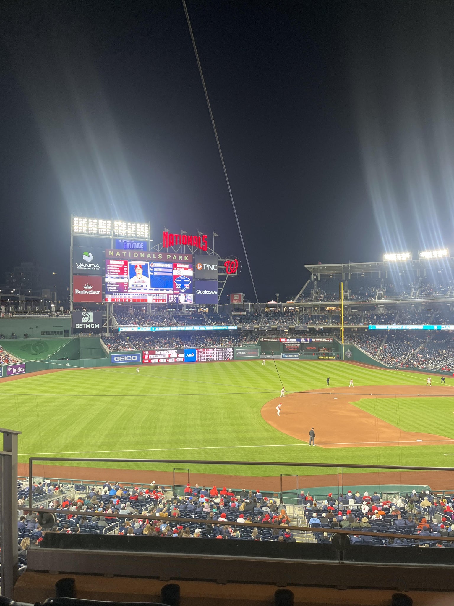 Real Fan View taken from FIS Champions Club 206 at Nationals Park by Roy A