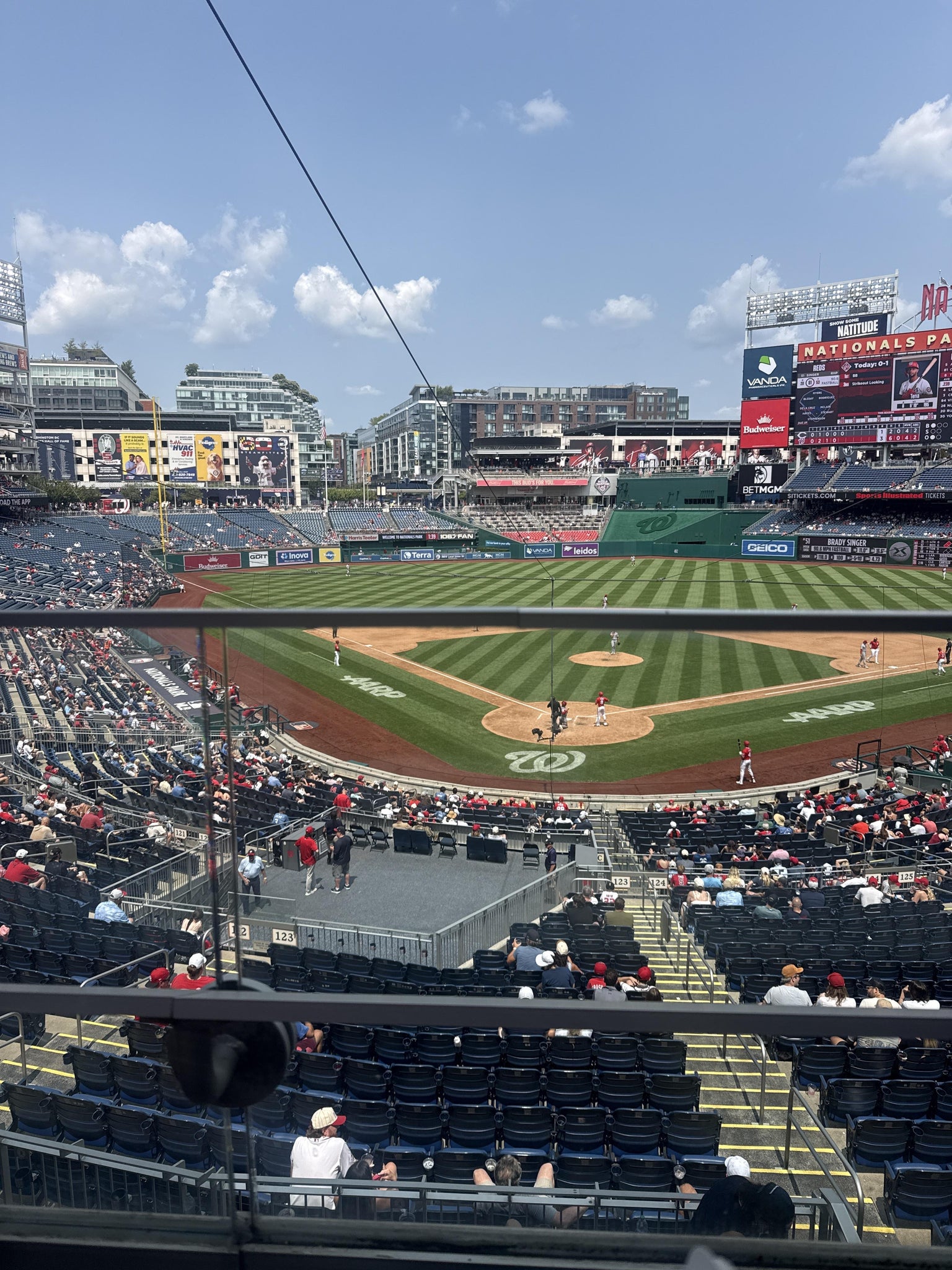 Real Fan View taken from FIS Champions Club 214 at Nationals Park by Jonathan H