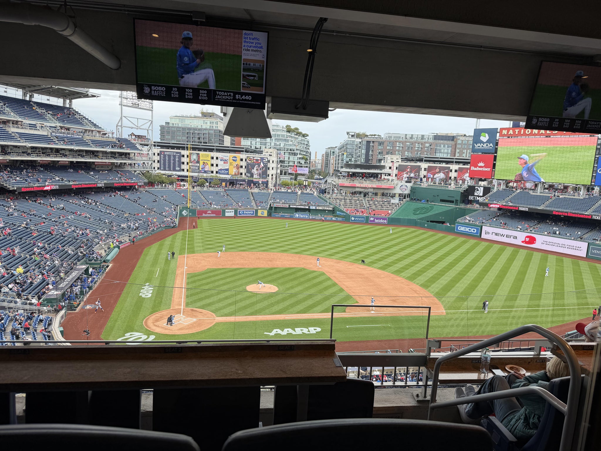 Real Fan View taken from Gold Glove Club A at Nationals Park by Jason M