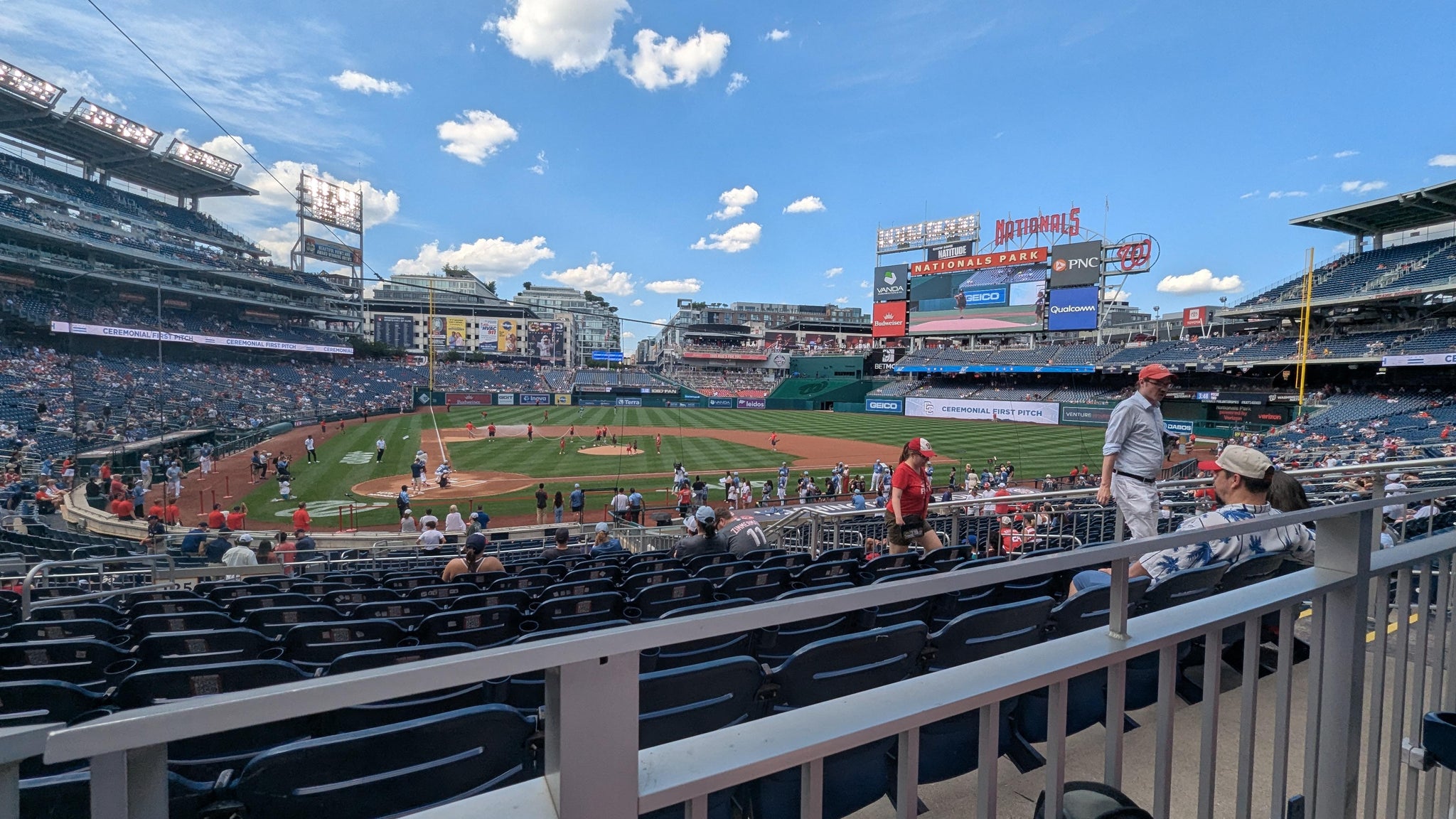 Real Fan View taken from Infield Box 126 at Nationals Park by Marshall D