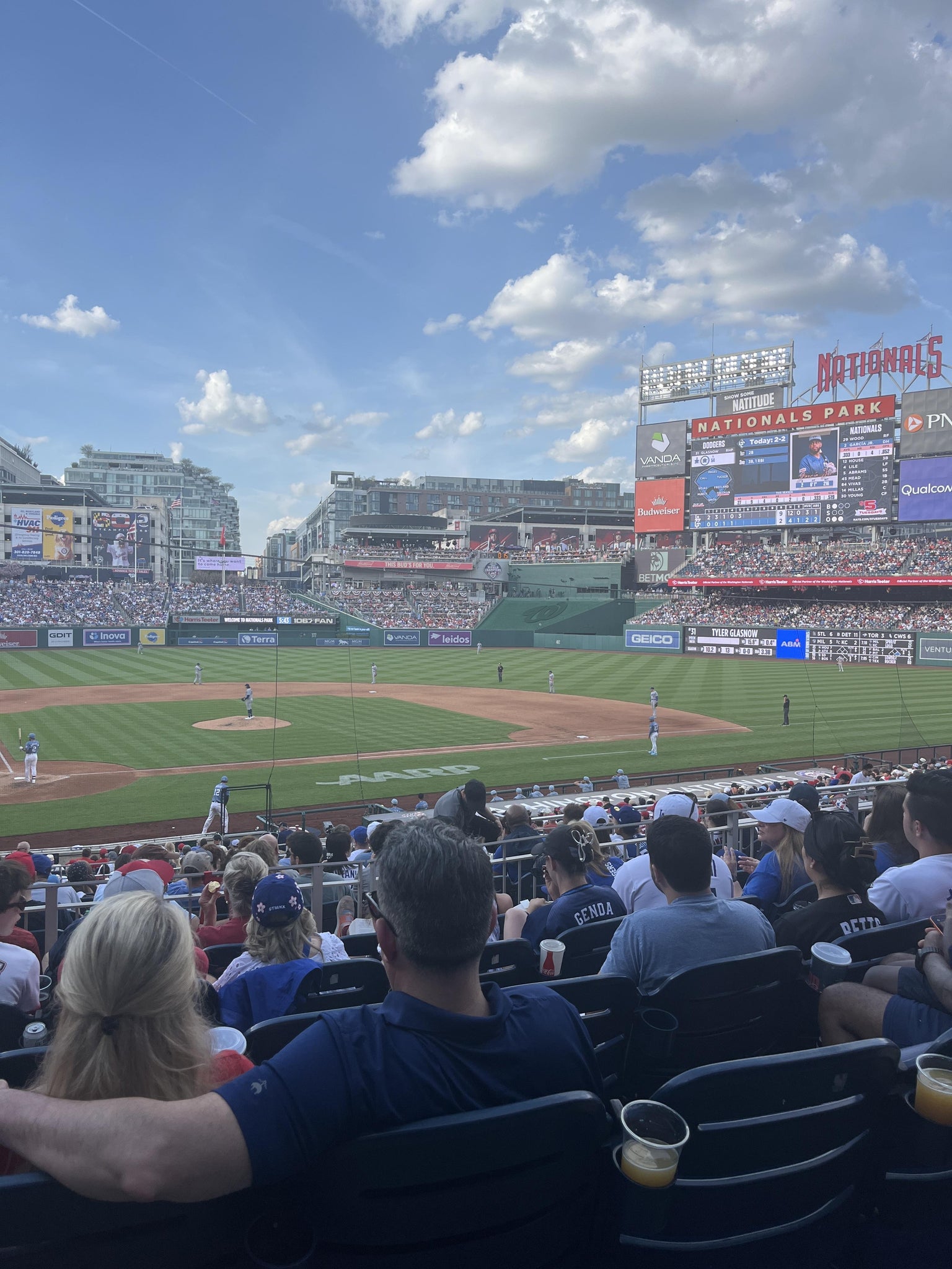 Real Fan View taken from Infield Box 126 at Nationals Park by Kevin A