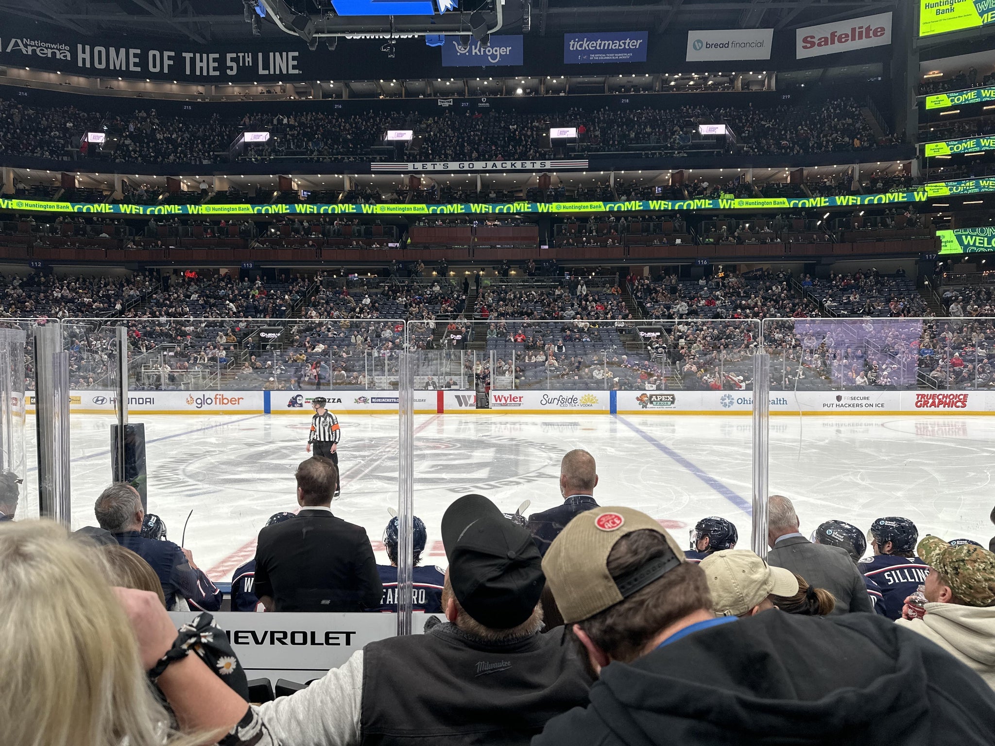 Real Fan View taken from Section 103 at Nationwide Arena by Tyra G