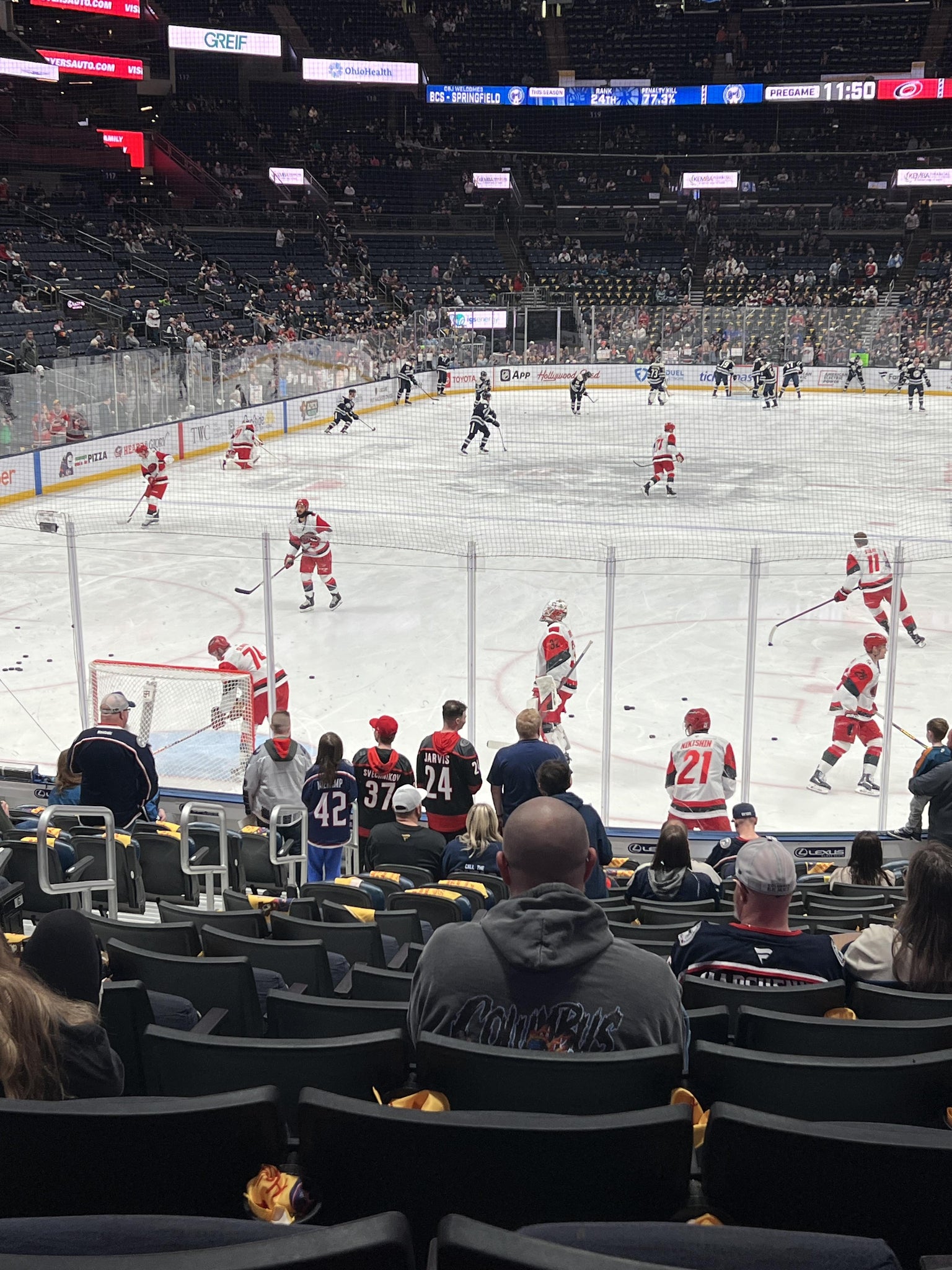 Real Fan View taken from Section 108 at Nationwide Arena by Melissa K