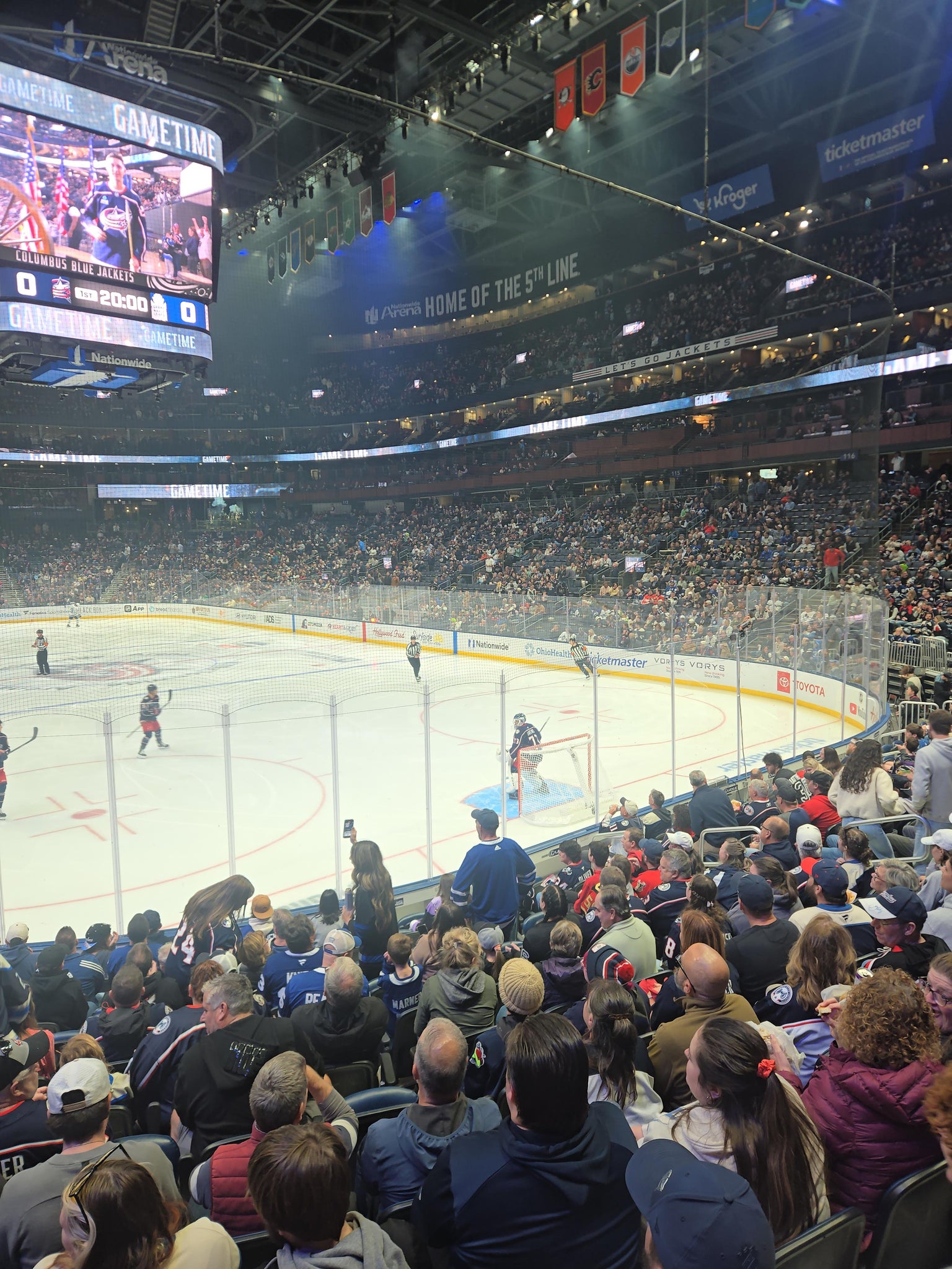 Real Fan View taken from Section 121 at Nationwide Arena by Timothy W