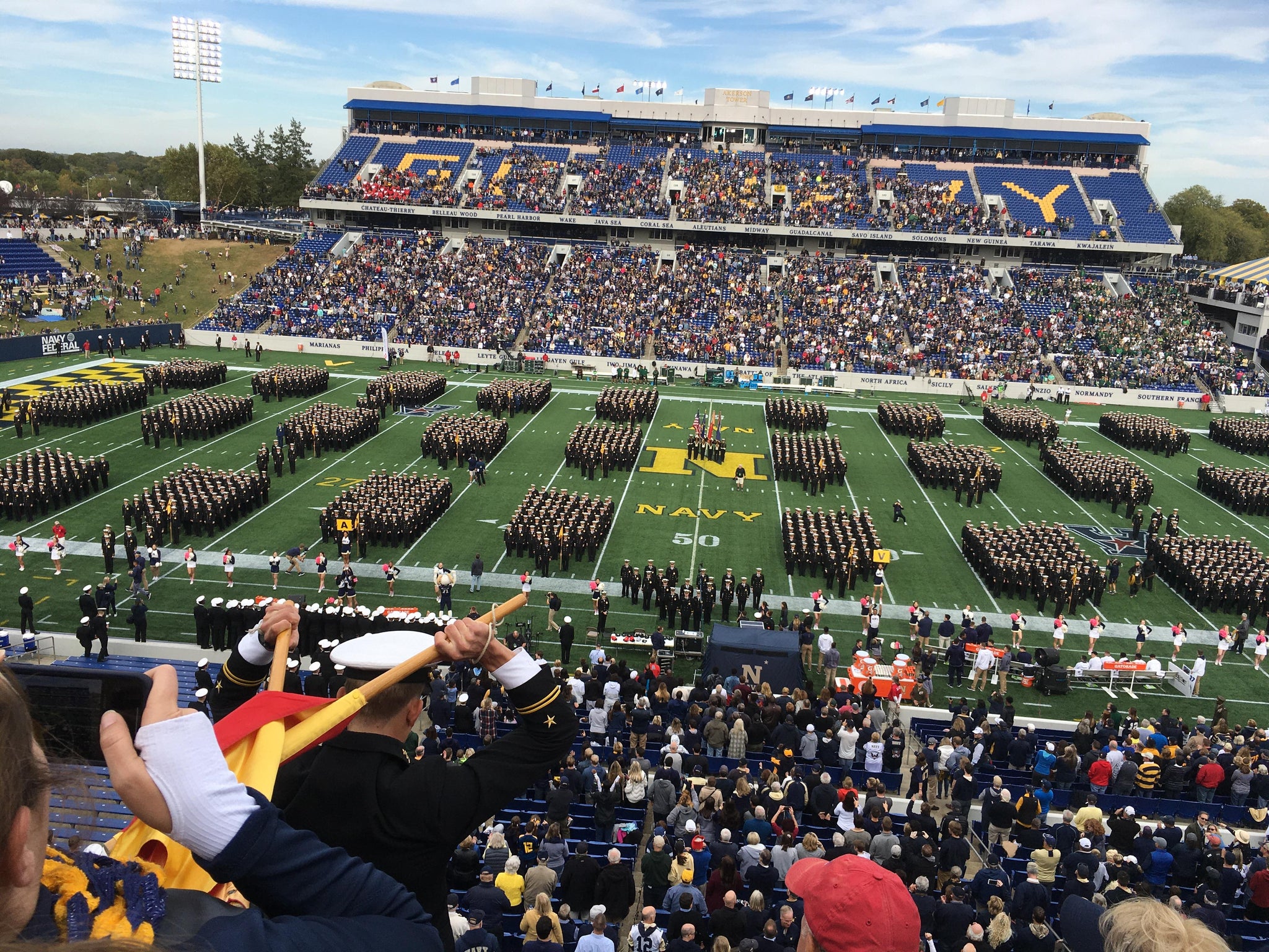 Real Fan View taken from Section 104 at Navy-Marine Corps Memorial Stadium by Brian H
