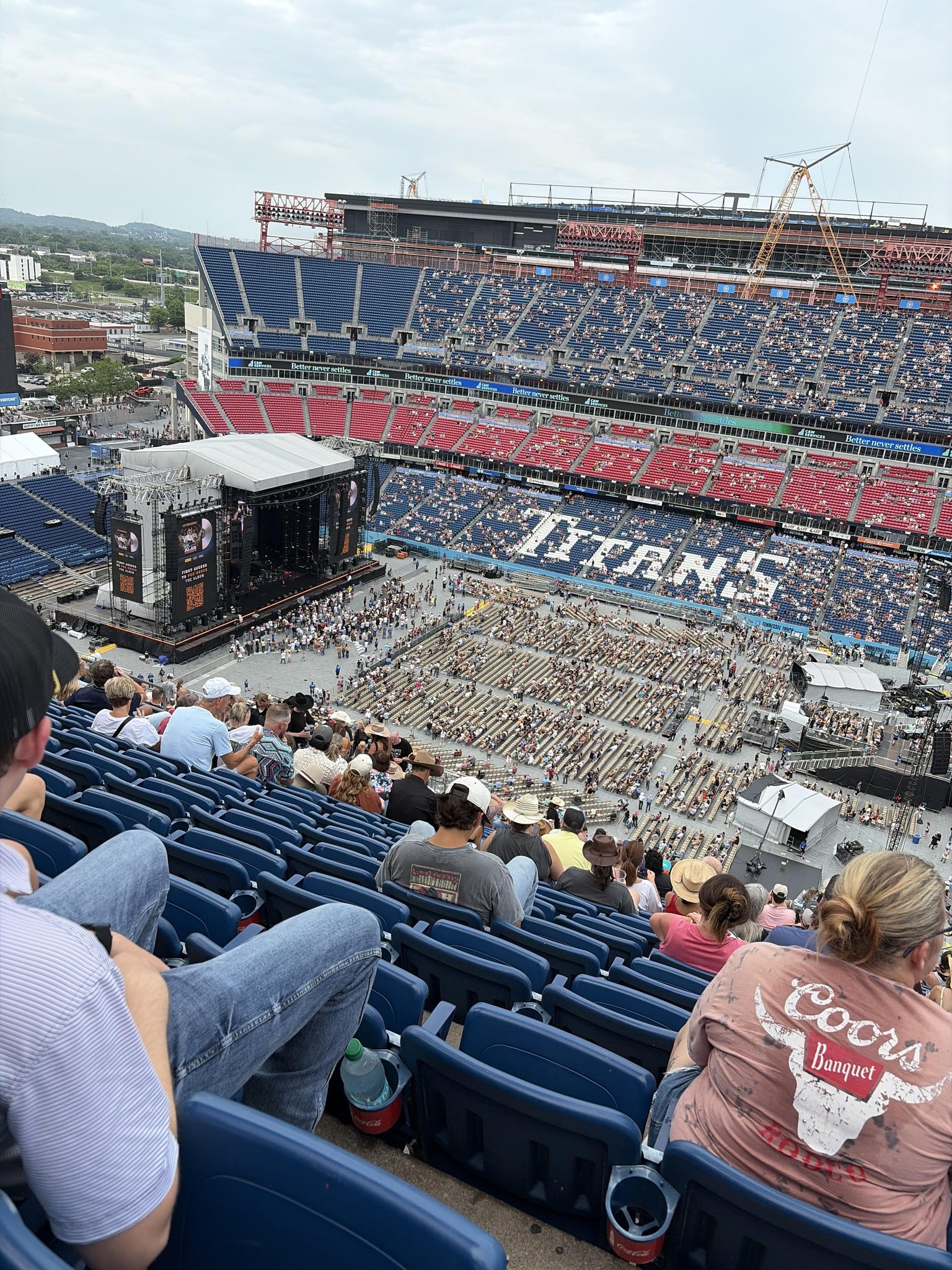 Real Fan View taken from Upper 332 at Nissan Stadium - 1 Titans Way by Bethany M