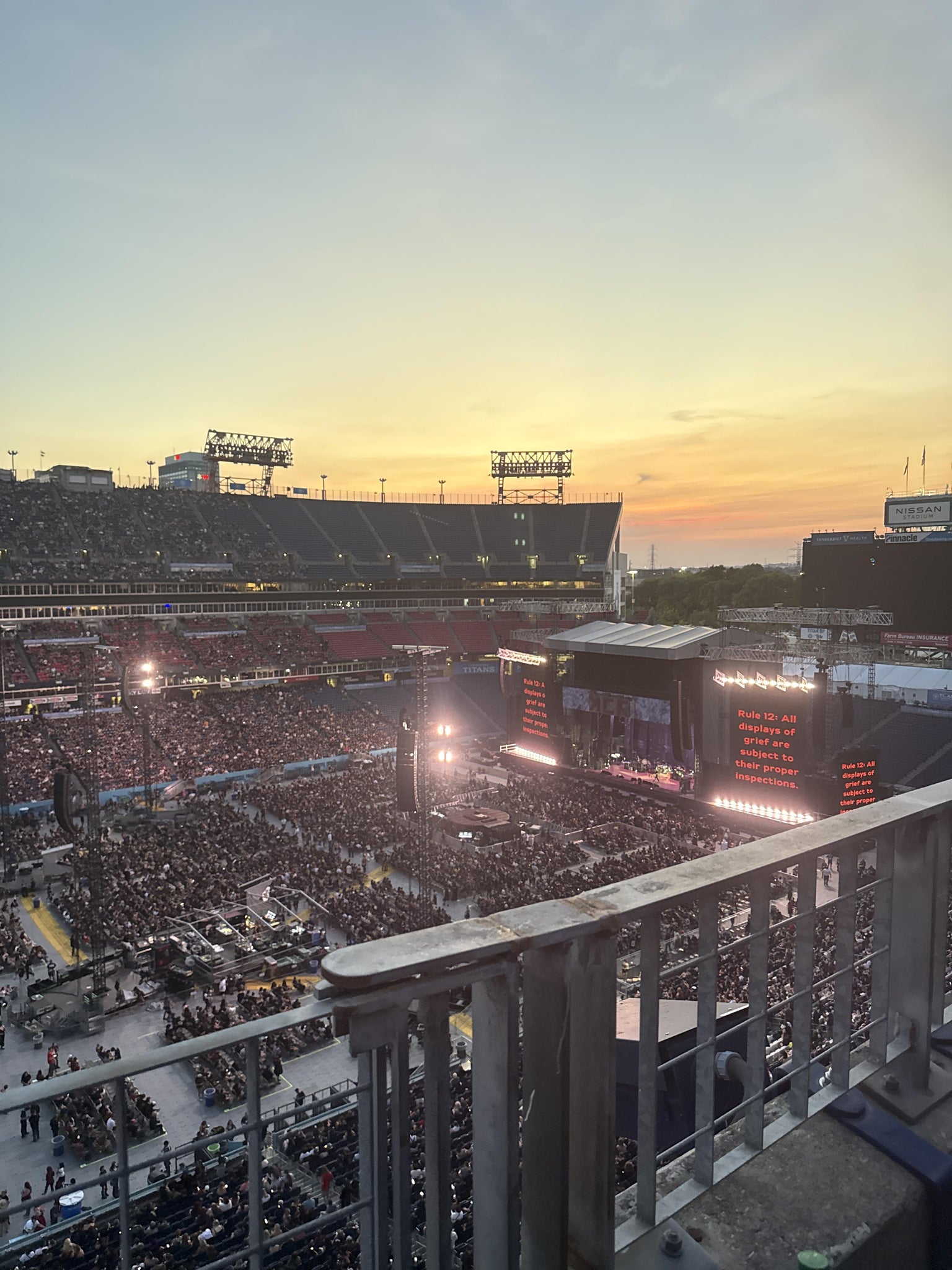 Real Fan View taken from Loge 316 at Nissan Stadium by Jacob R