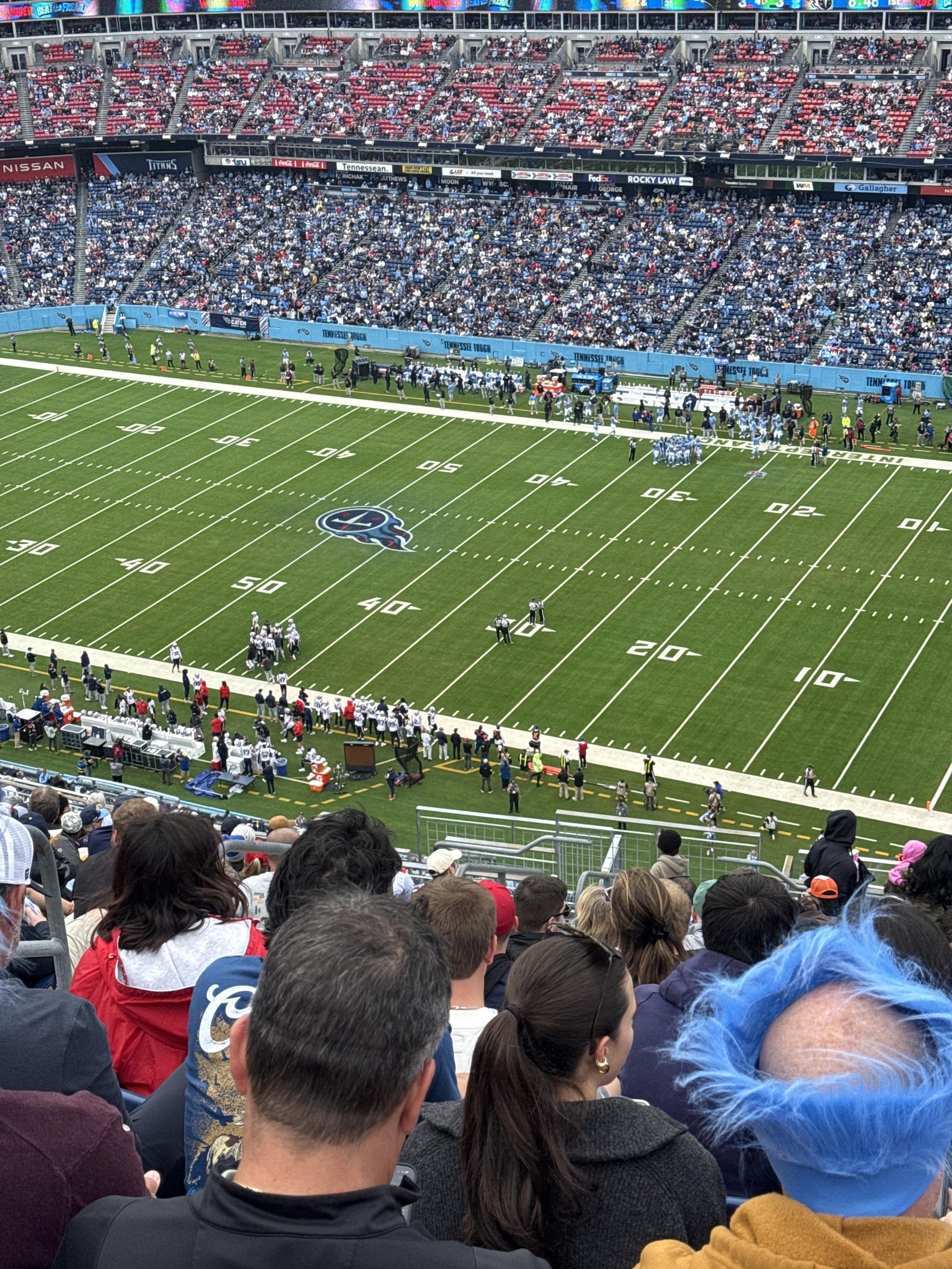Real Fan View taken from Upper 307 at Nissan Stadium by Billy W