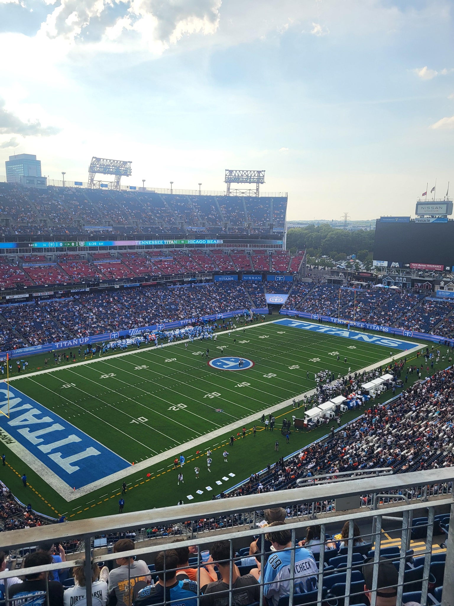 Real Fan View taken from Upper 319 at Nissan Stadium by Robin H