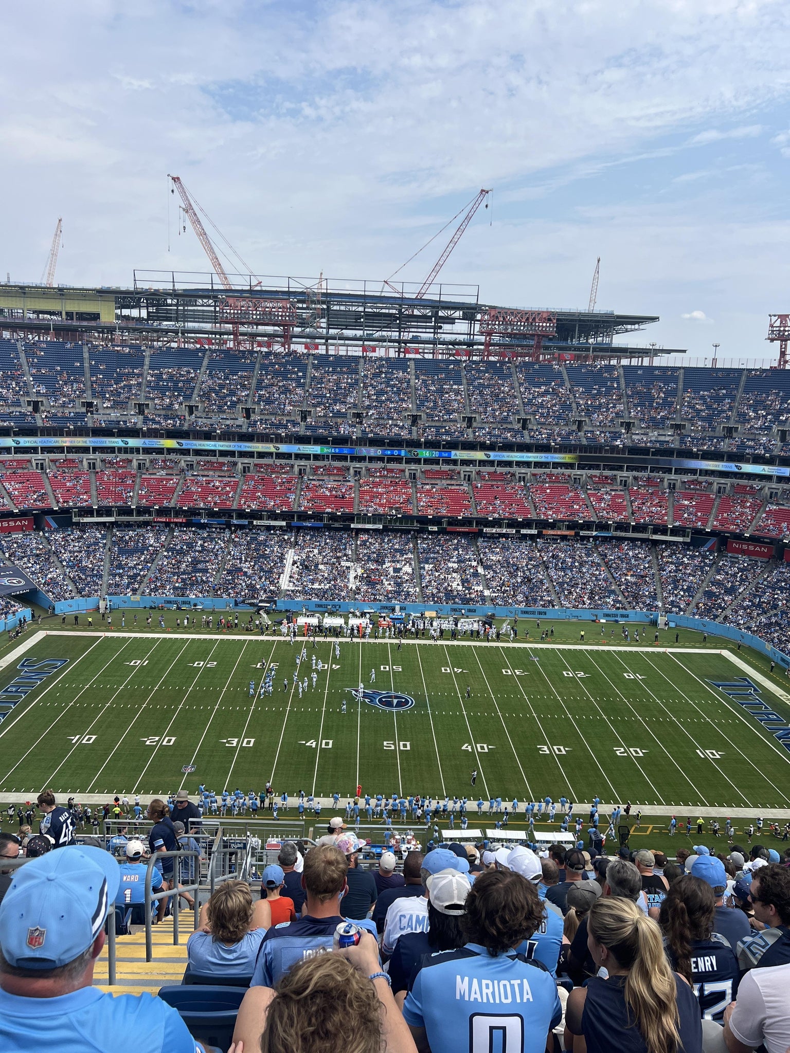 Real Fan View taken from Upper 335 at Nissan Stadium by Clydie S