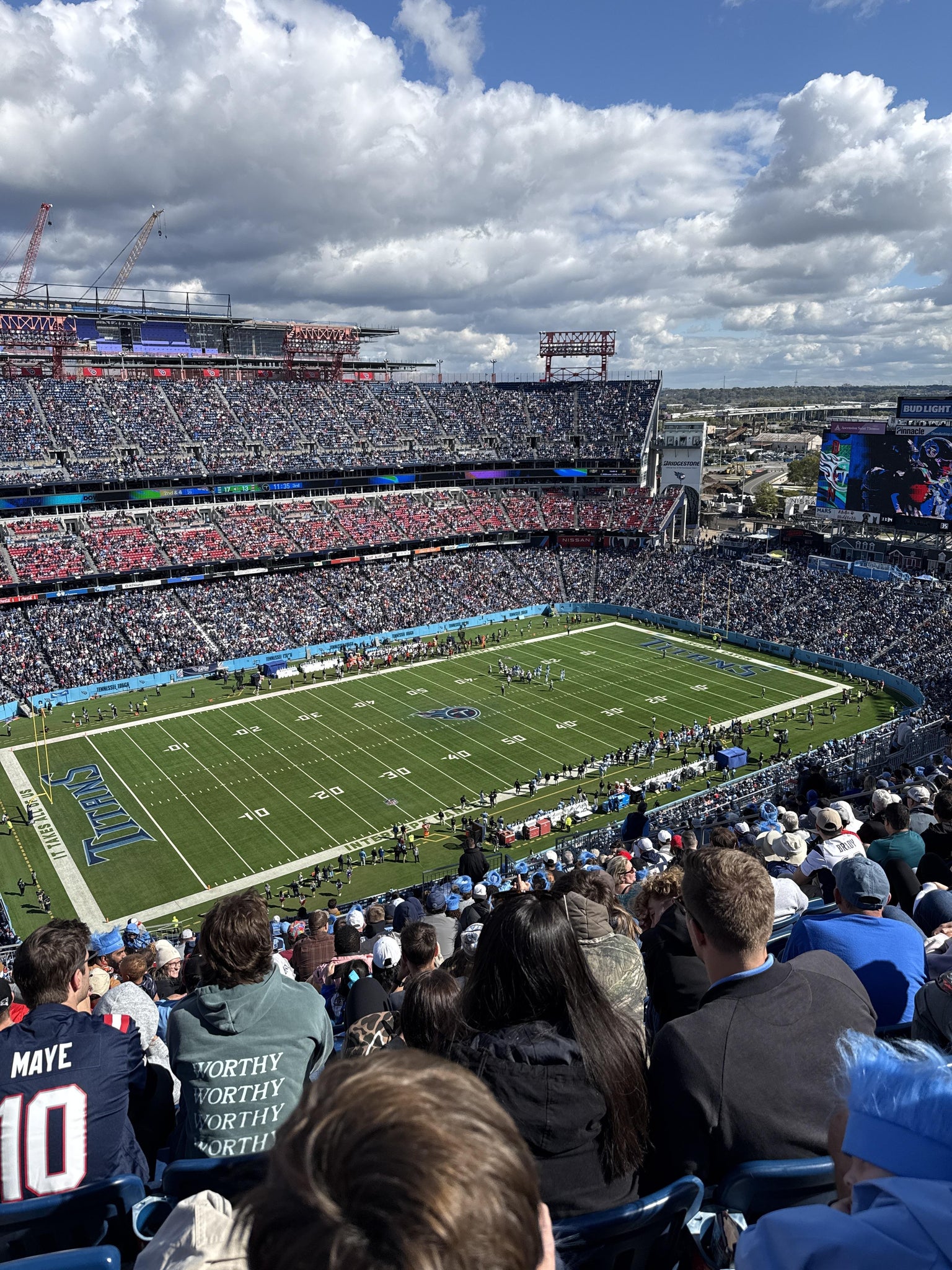 Real Fan View taken from Upper 340 at Nissan Stadium by Lois S