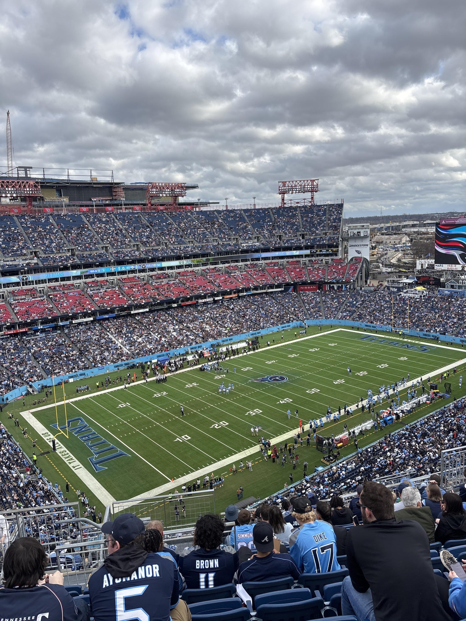 Real Fan View taken from Upper 341 at Nissan Stadium by Anonymous User