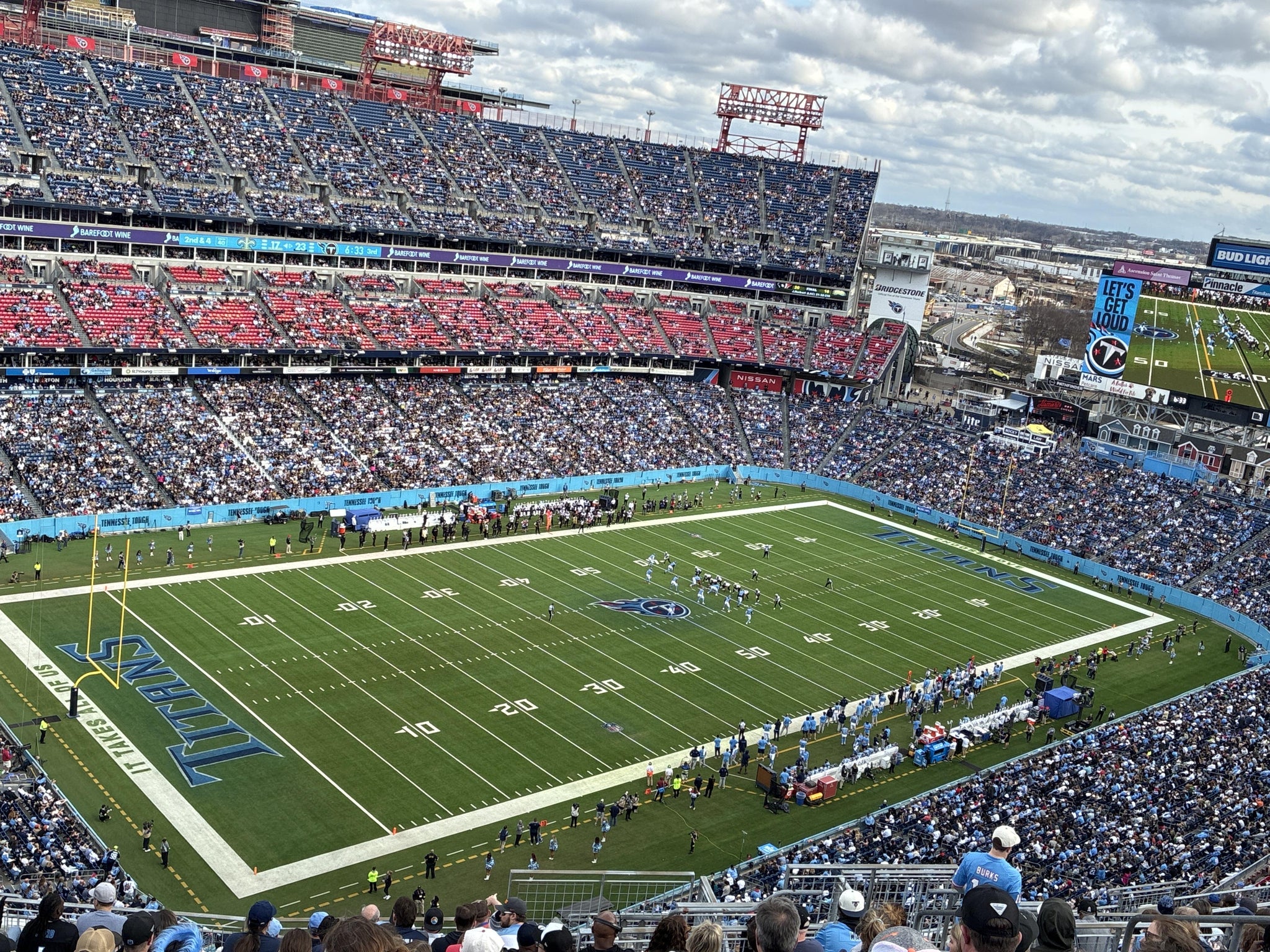 Real Fan View taken from Upper 342 at Nissan Stadium by Jeff P