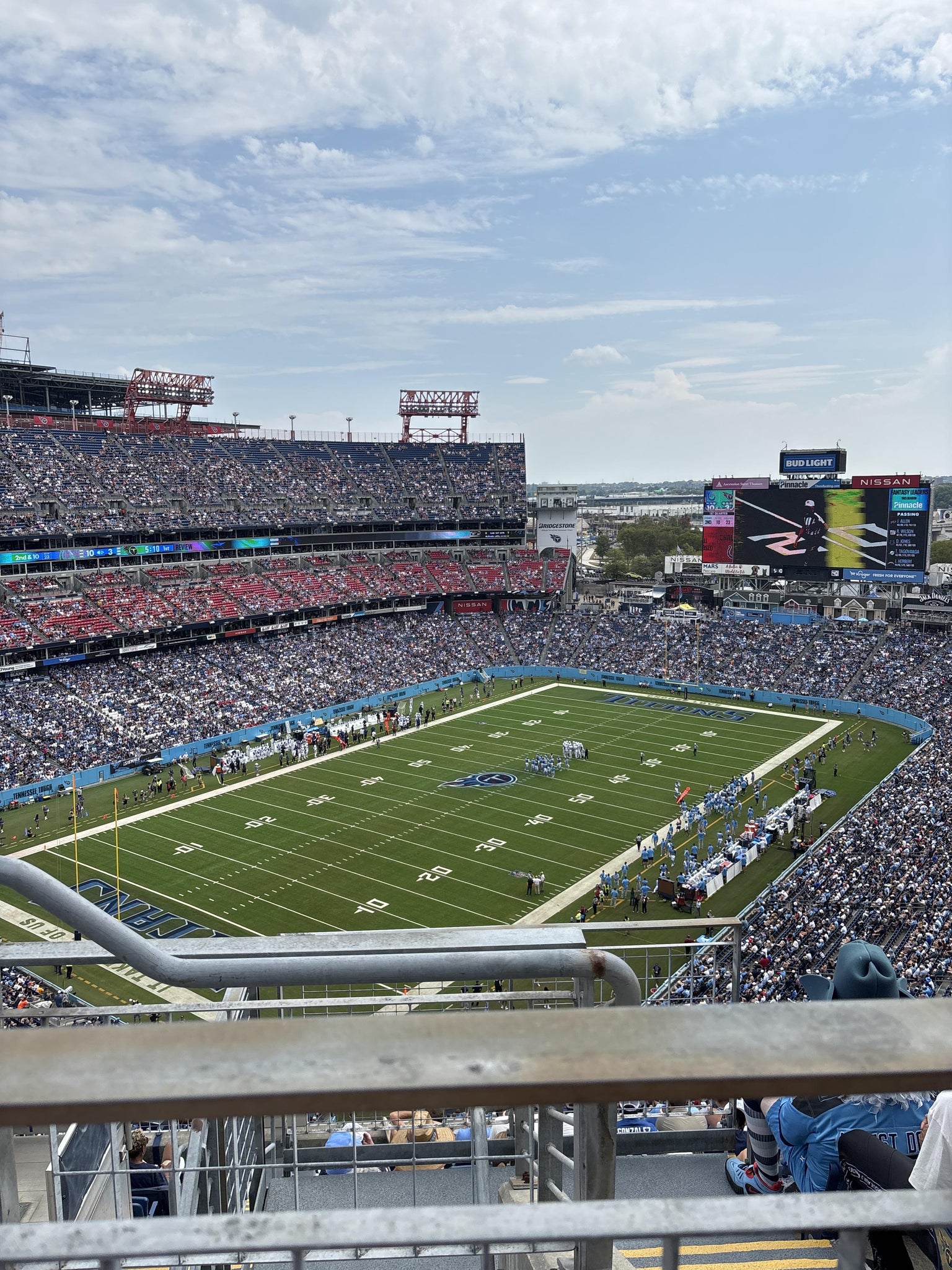 Real Fan View taken from Upper 343 at Nissan Stadium by Ellie K