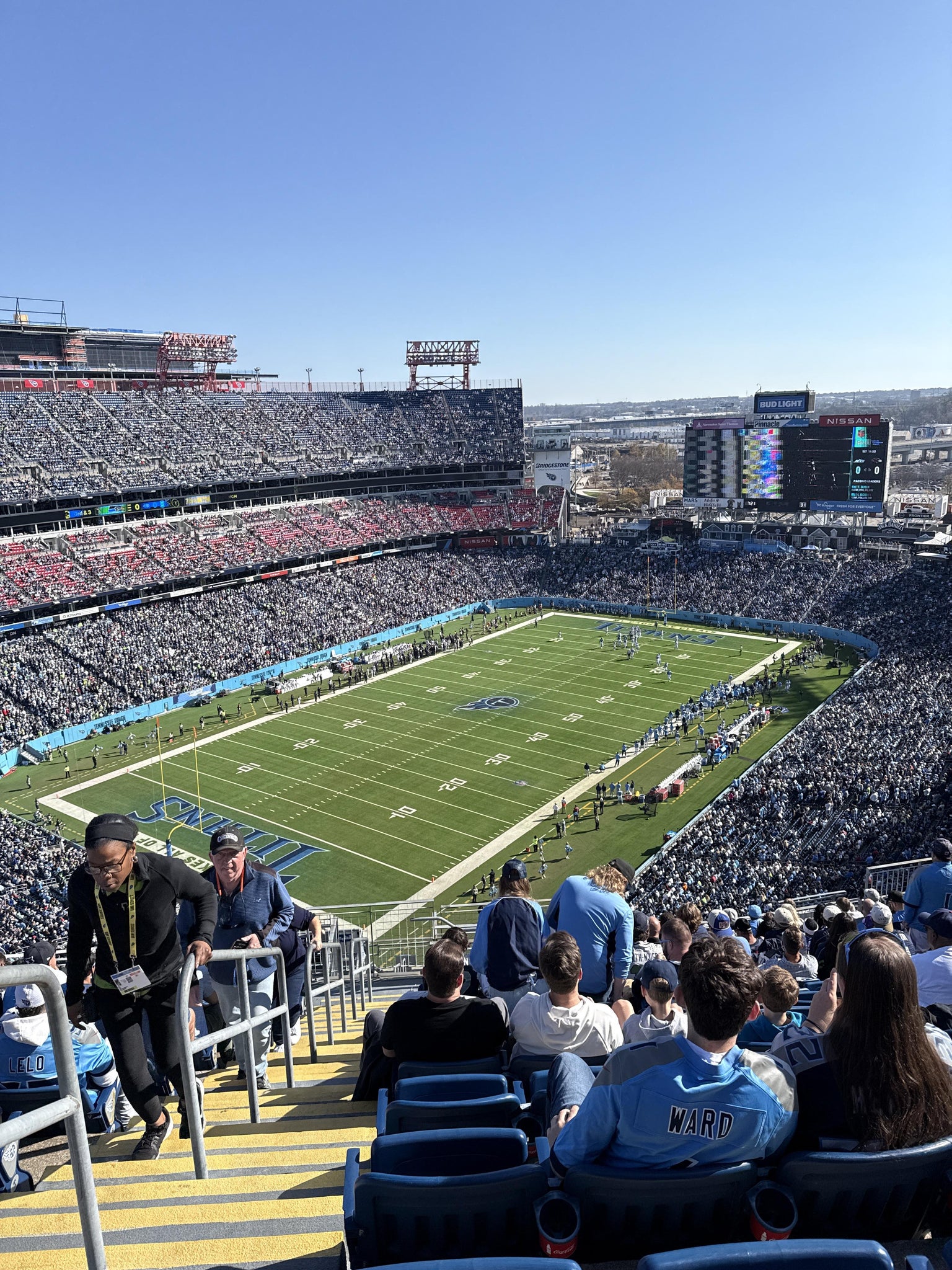 Real Fan View taken from Upper 343 at Nissan Stadium by Missy S