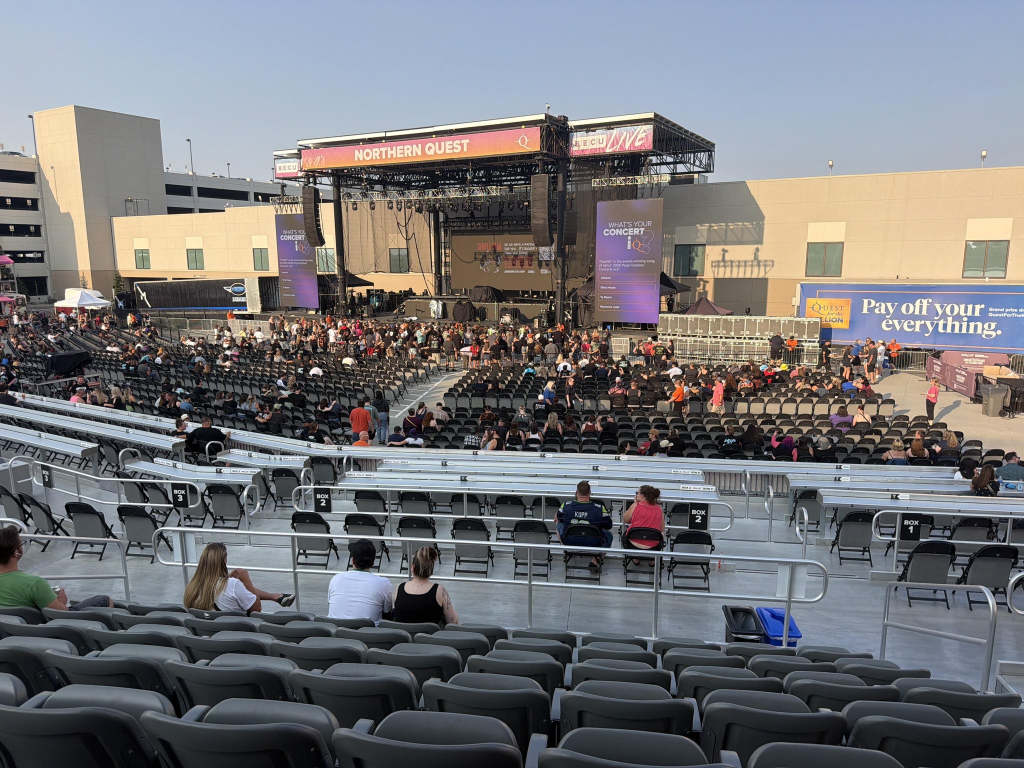 Real Fan View taken from Grandstand 102 at Northern Quest Resort & Casino by Hannah A