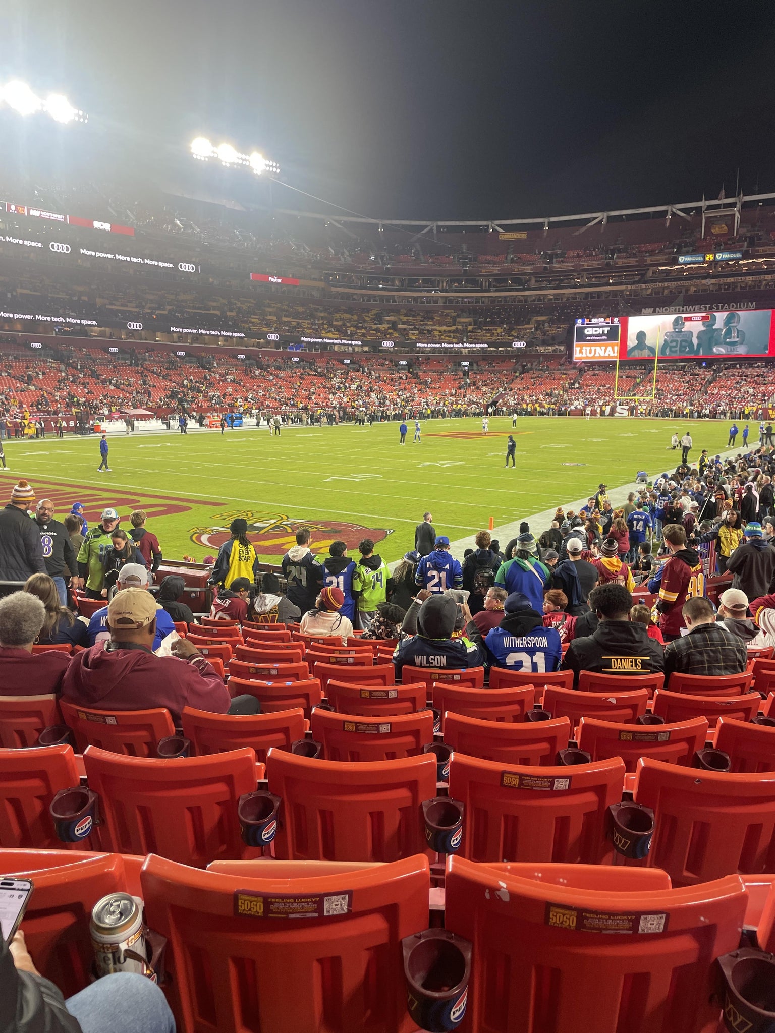 Real Fan View taken from Section 127 at Northwest Stadium by Patricia J