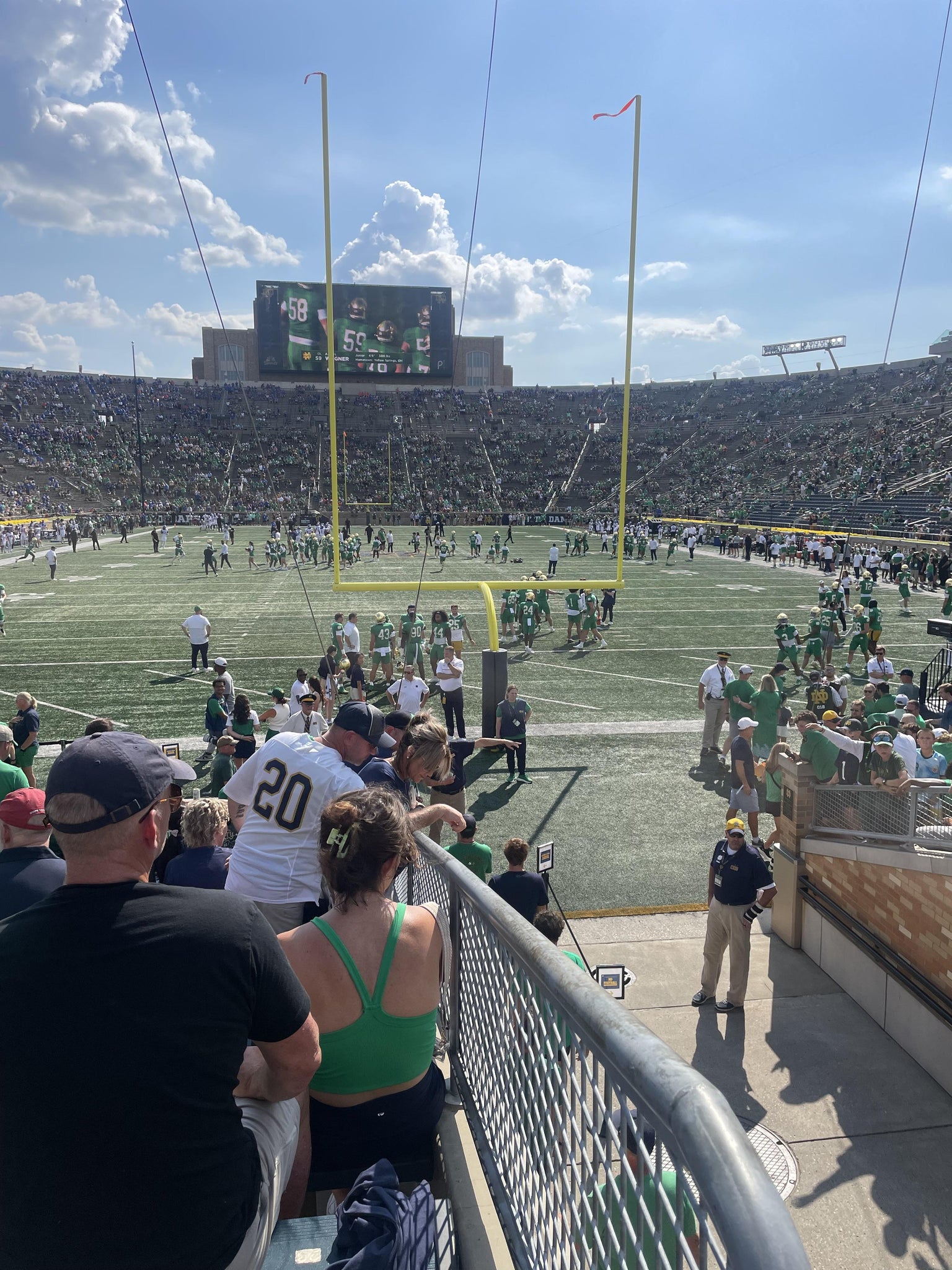 Real Fan View taken from Section 1 at Notre Dame Stadium by Karise S